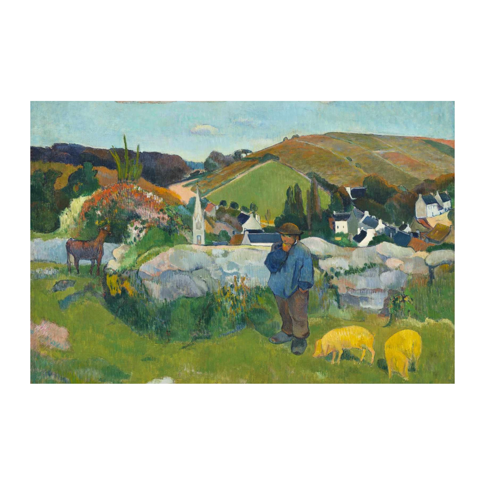 Idyllic Breton Landscape Gauguin Wall Art