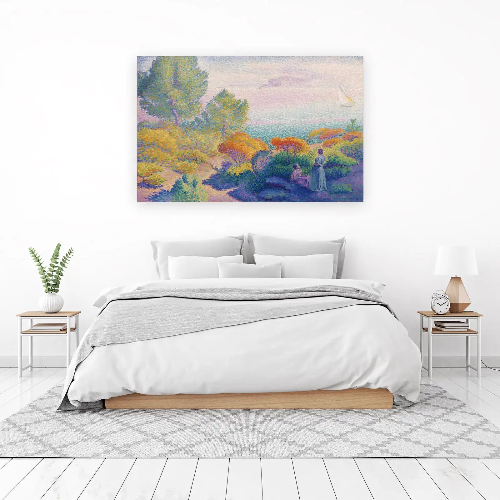 Seascape Serenity Pointillism Wall Art