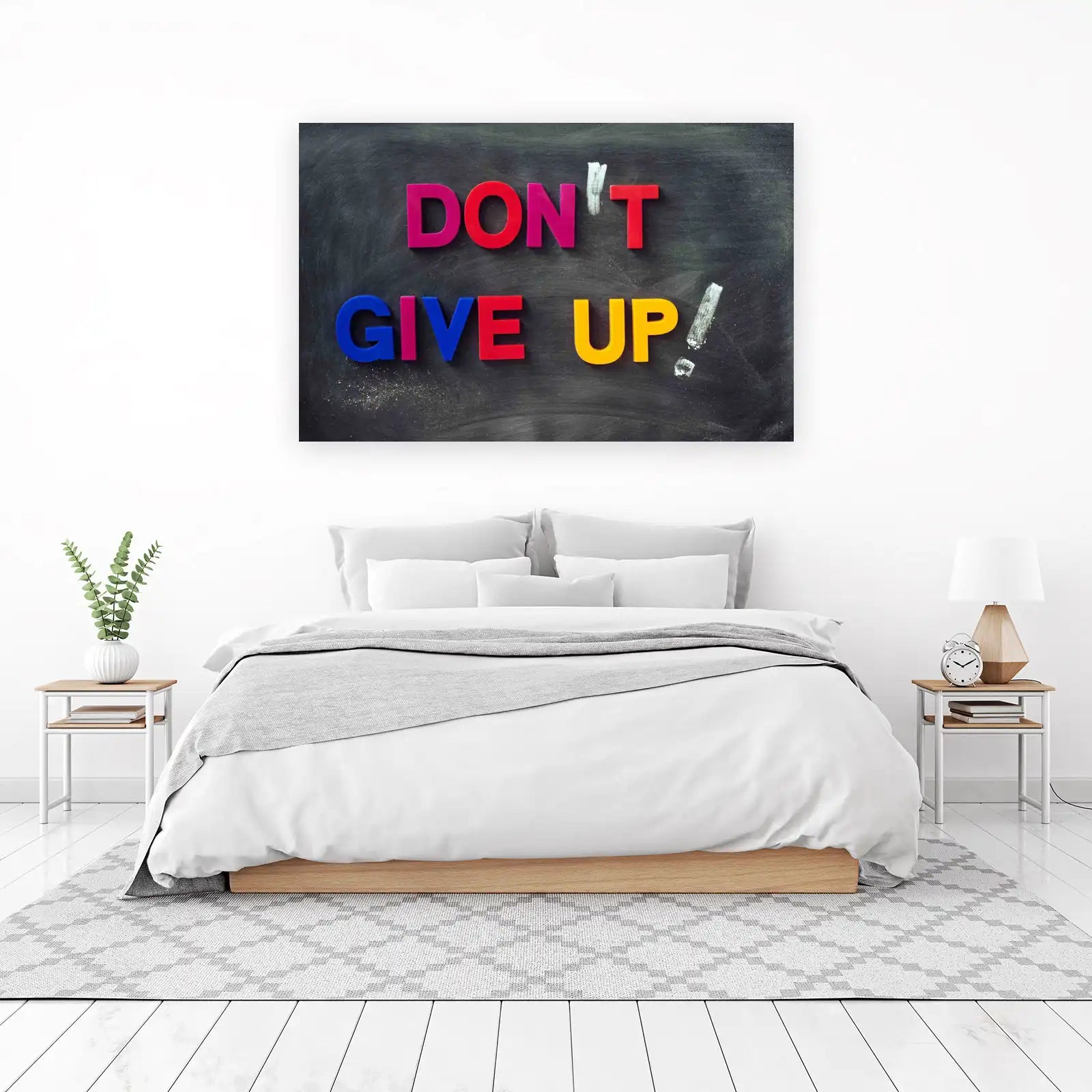Inspirational "Don't Give Up" Quote Wall Art
