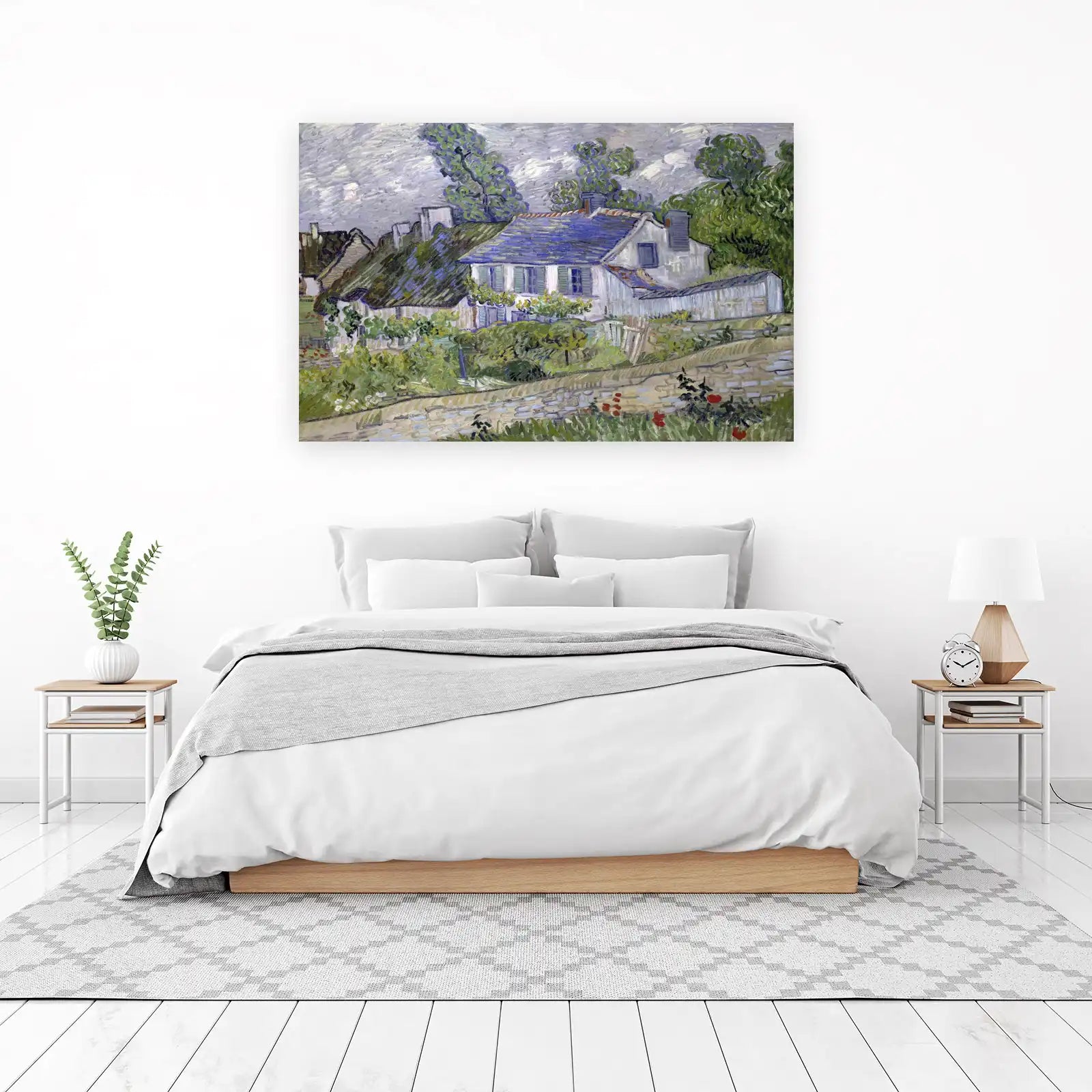 Impressionist Village Houses Wall Art