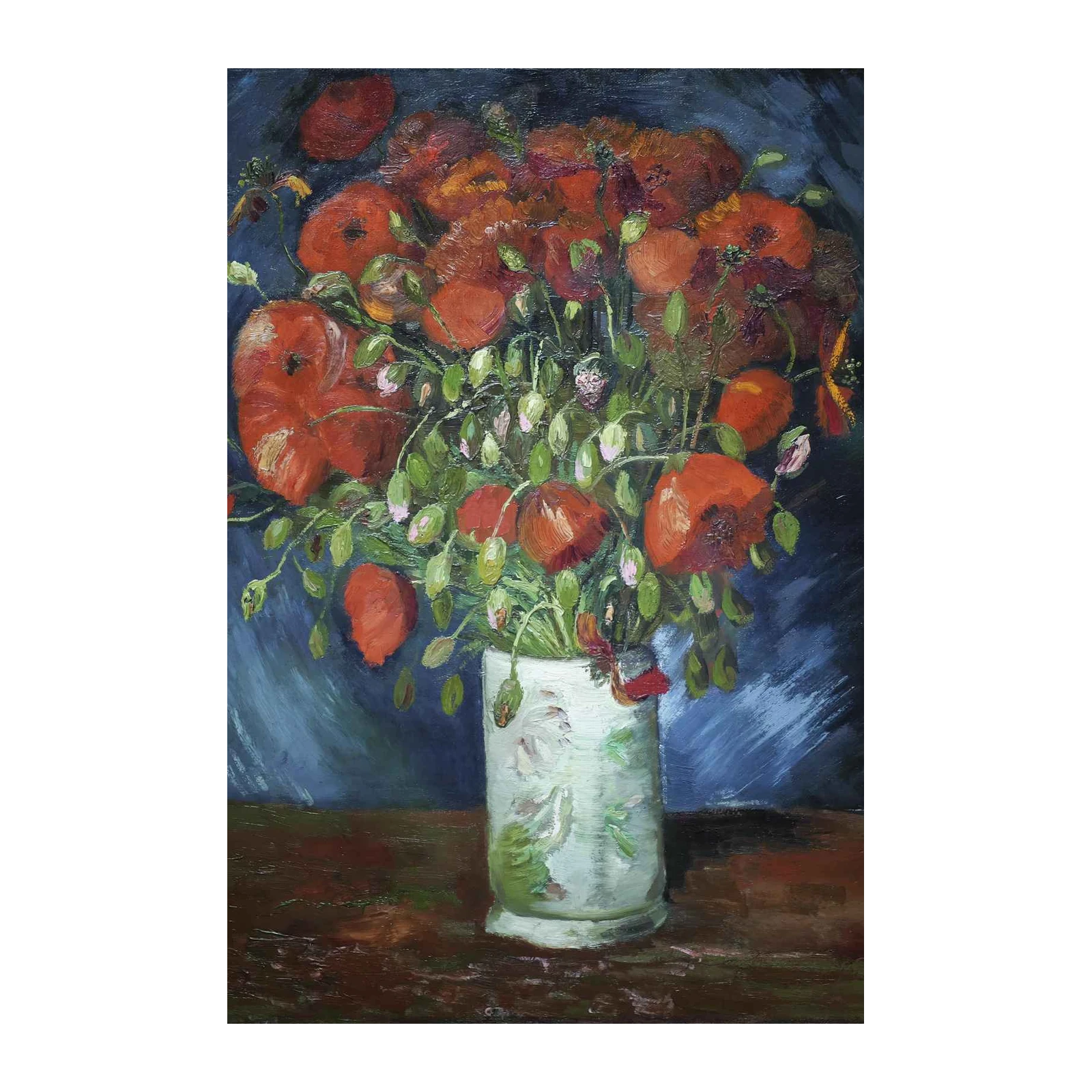 Vibrant Red Poppies Still Life Wall Art