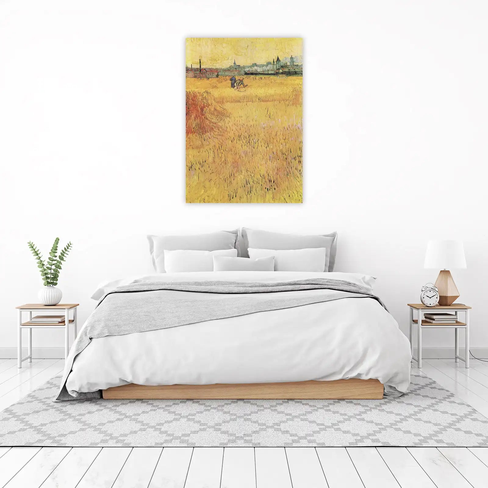 Wheat Field with Harvesters Wall Art