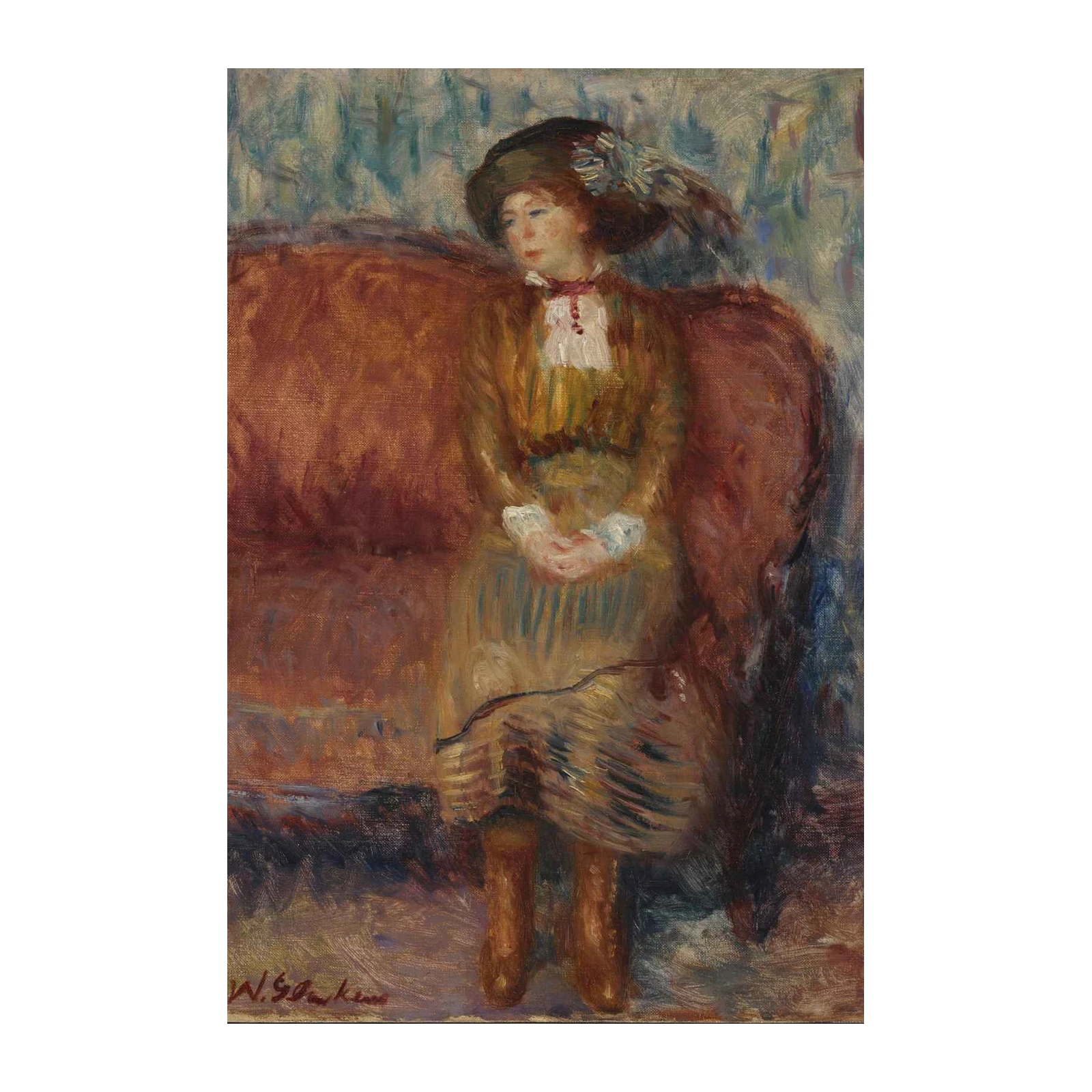 Impressionist Lady Portrait Parisian Chic Wall Art