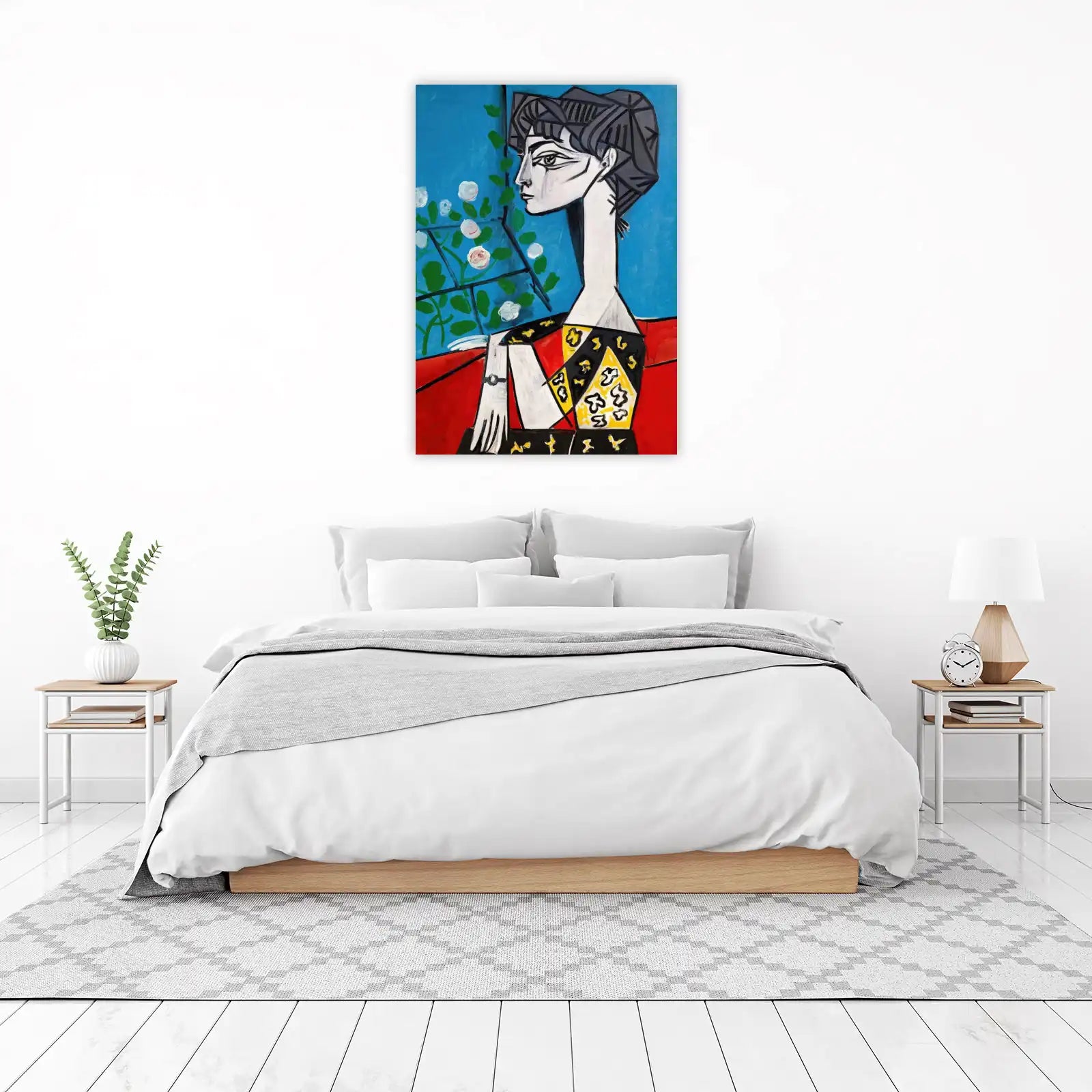 Picasso Woman with Flowers Wall Art