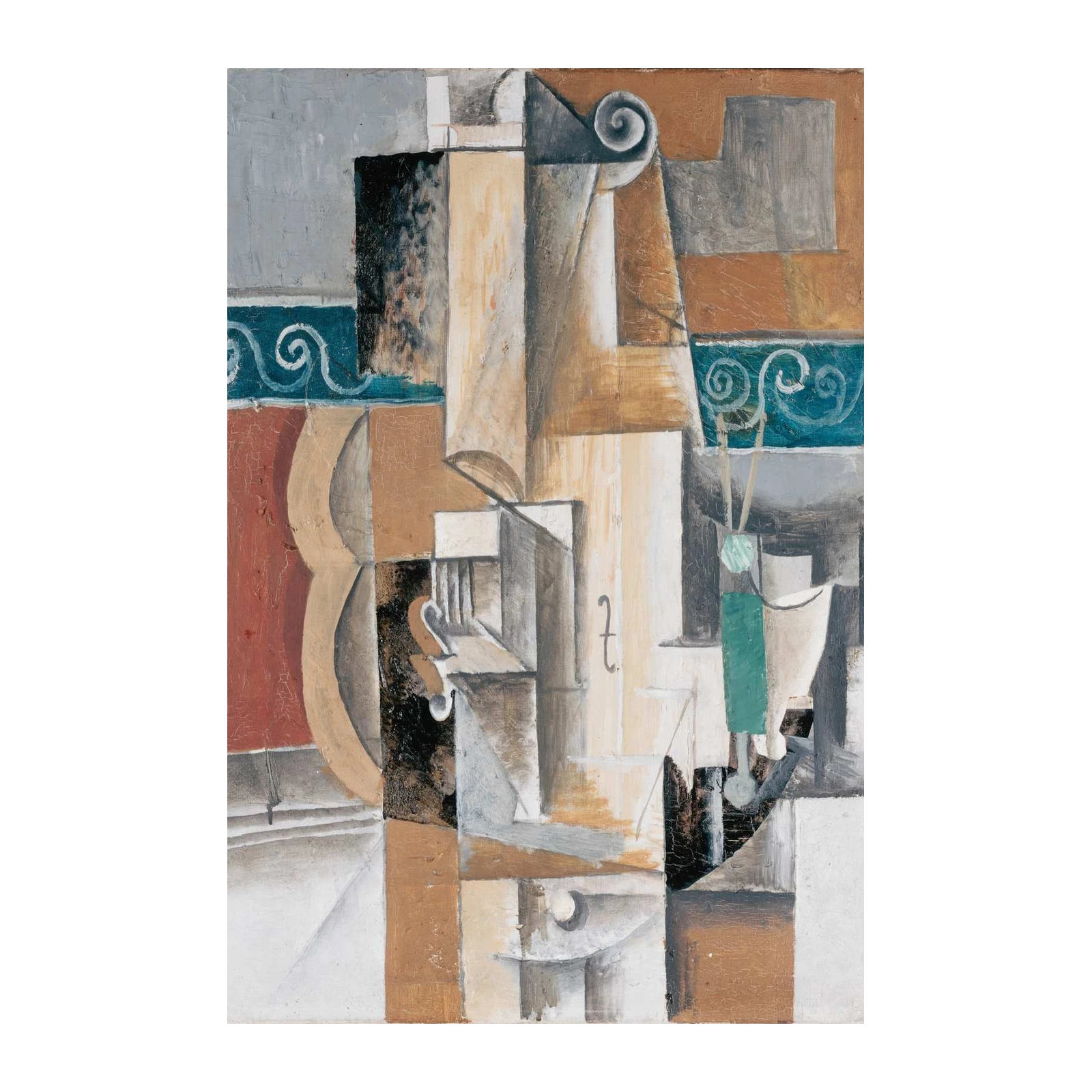 Cubist Violin Abstract Wall Art