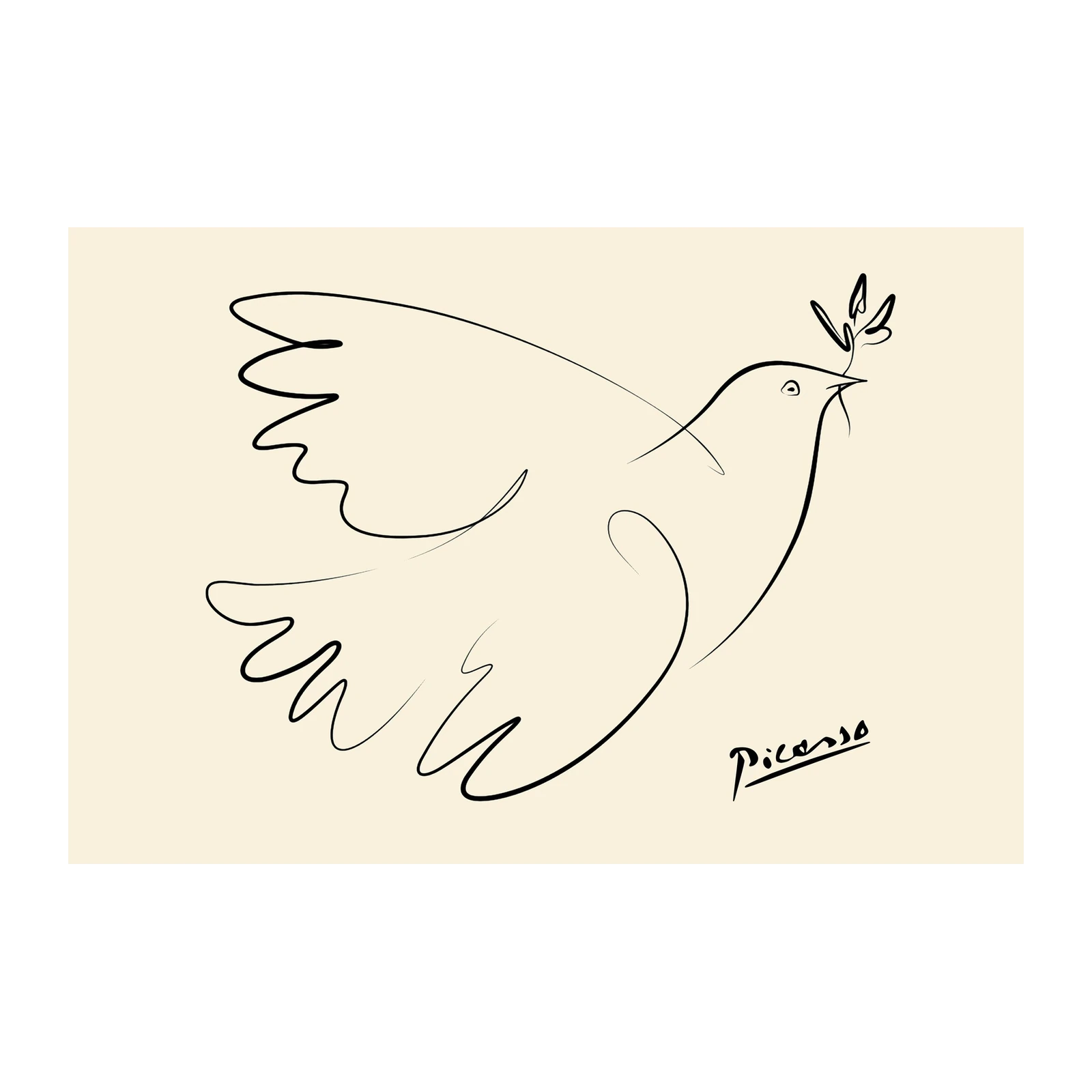 Picasso Dove of Peace Line Art Wall Art