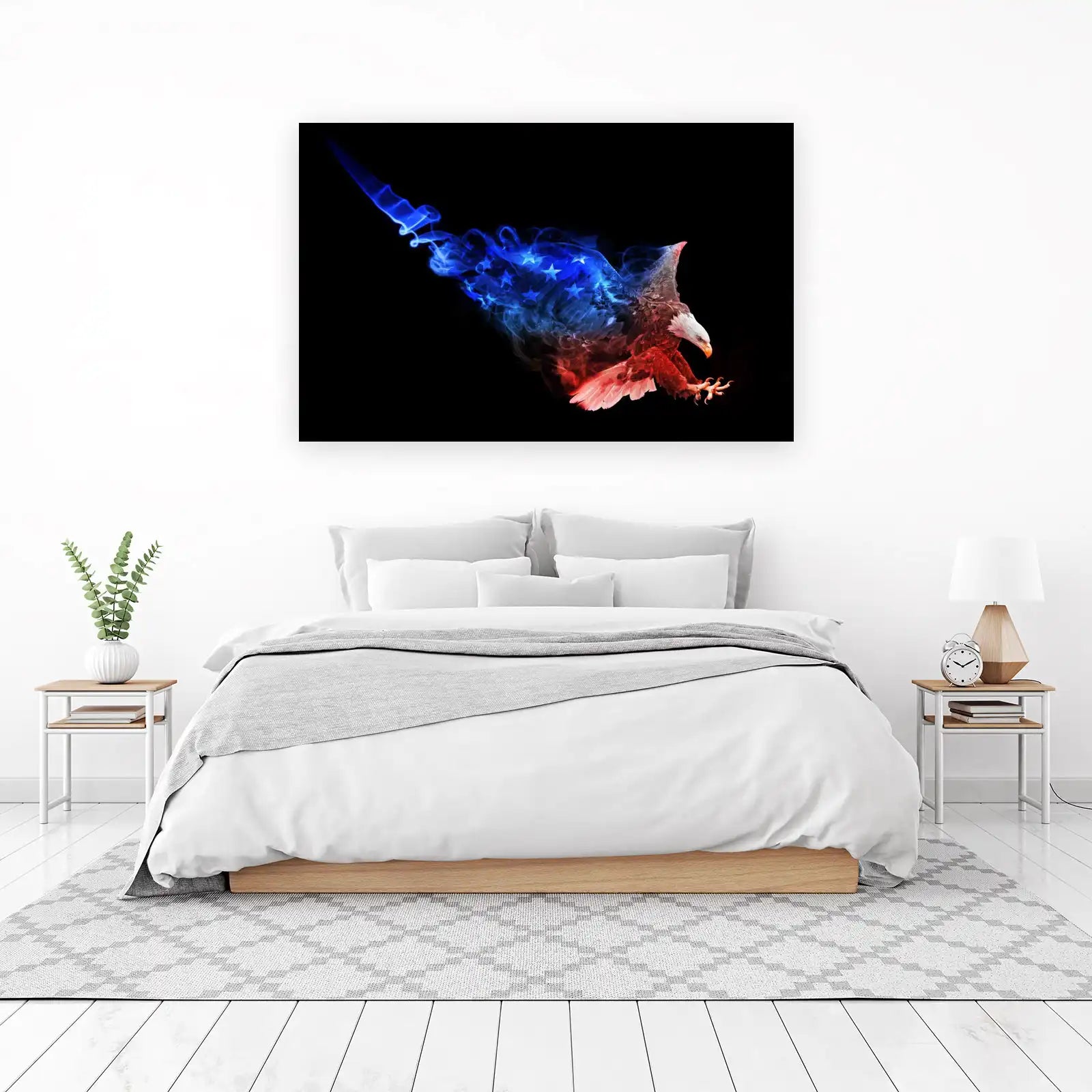 Majestic Eagle American Flag Smoke Wall Art
