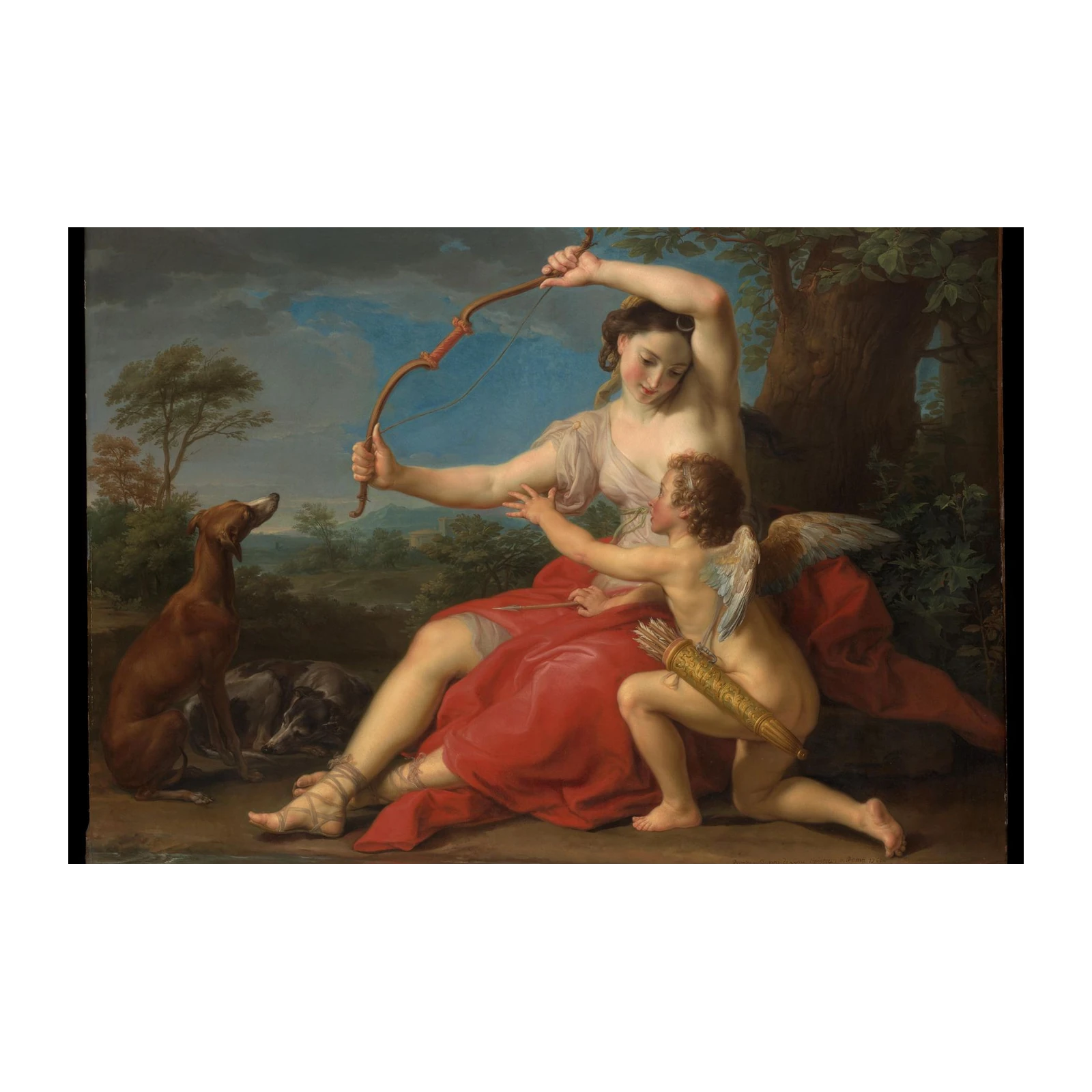 Venus and Cupid's Embrace Wall Art