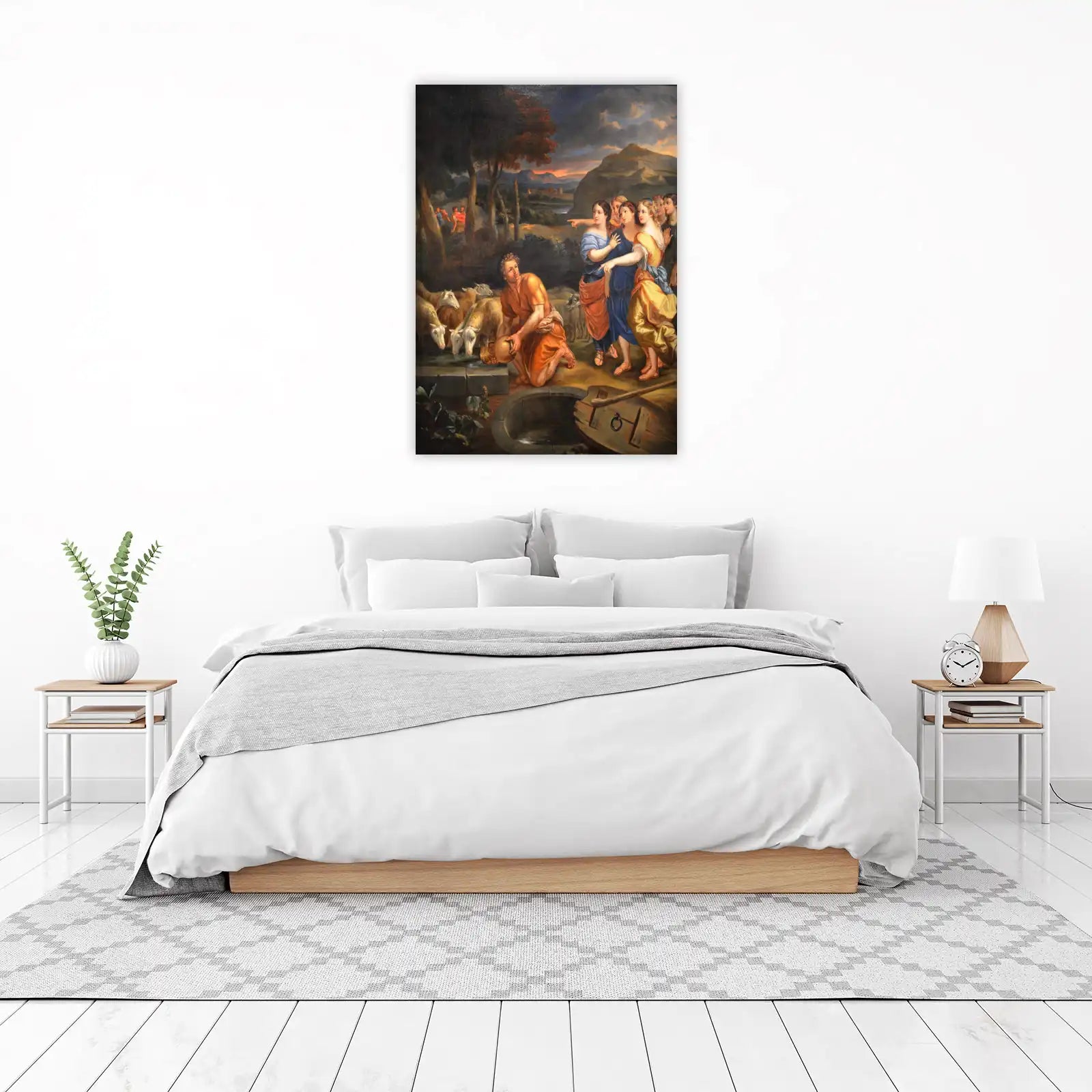 Biblical Scene Shepherd & Maidens Wall Art