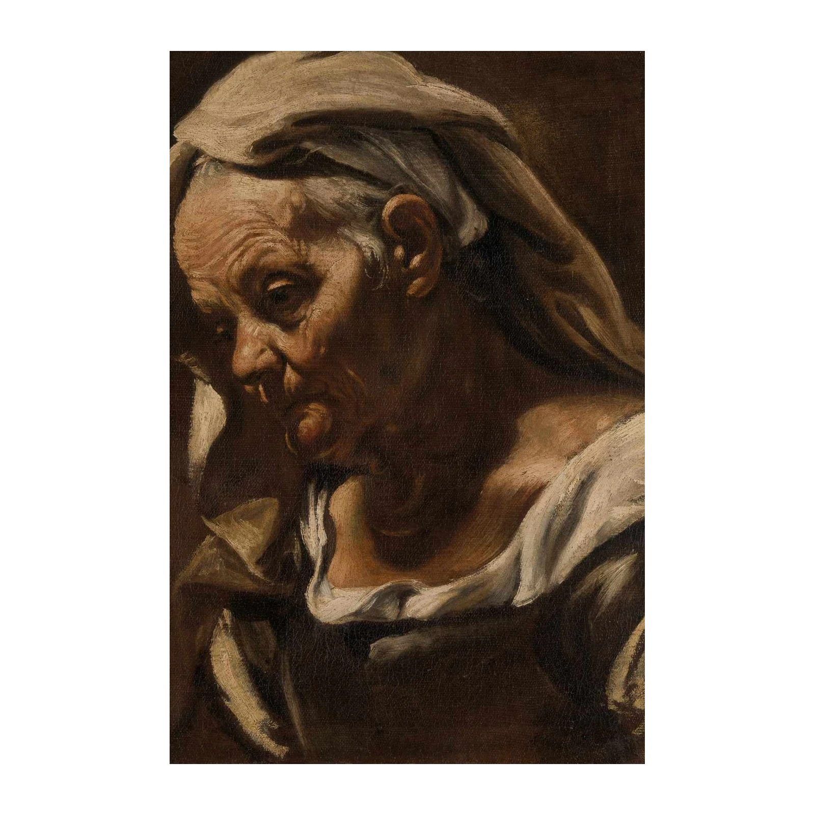 Old Woman Portrait Fine Art Wall Art
