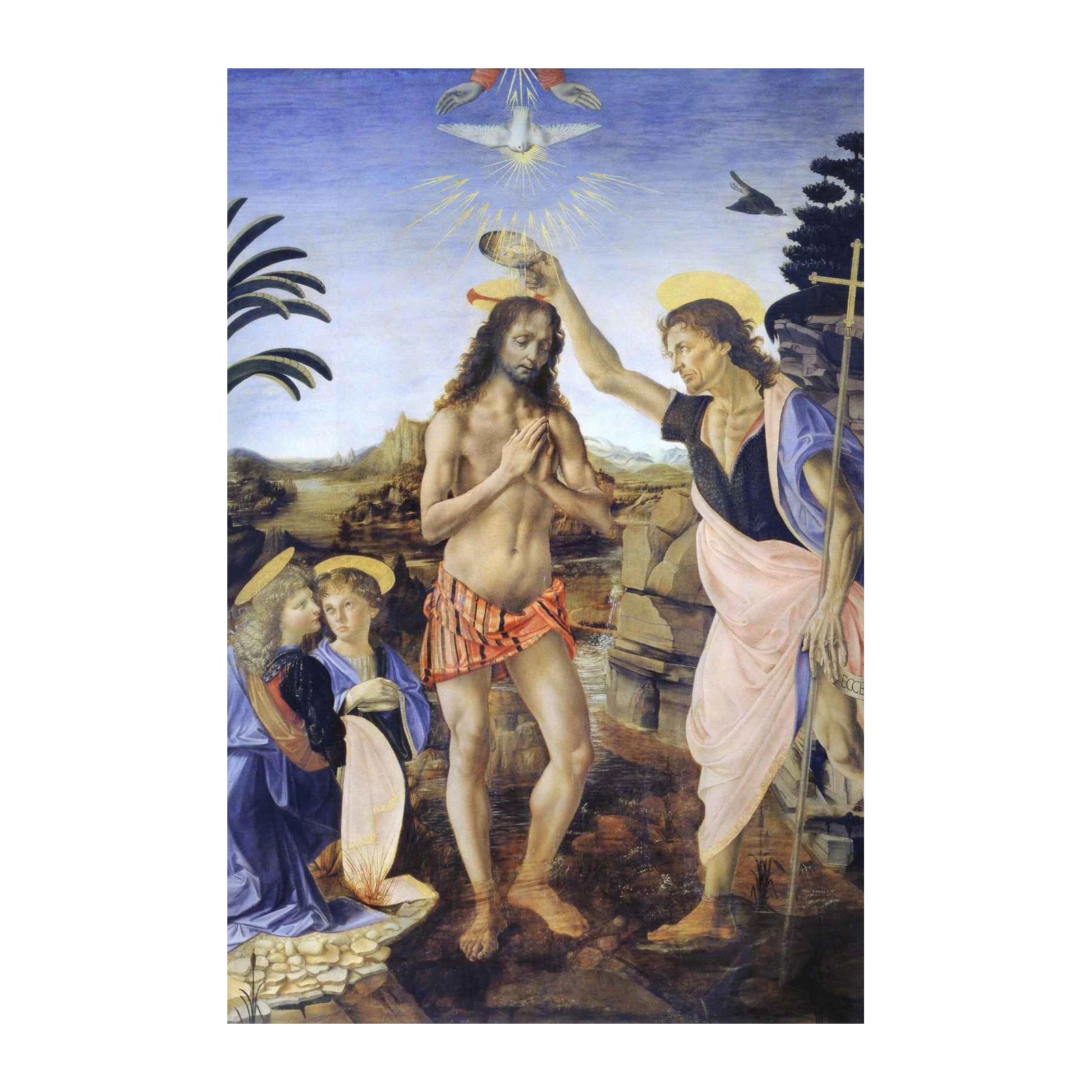 Baptism of Christ Renaissance Masterpiece Wall Art