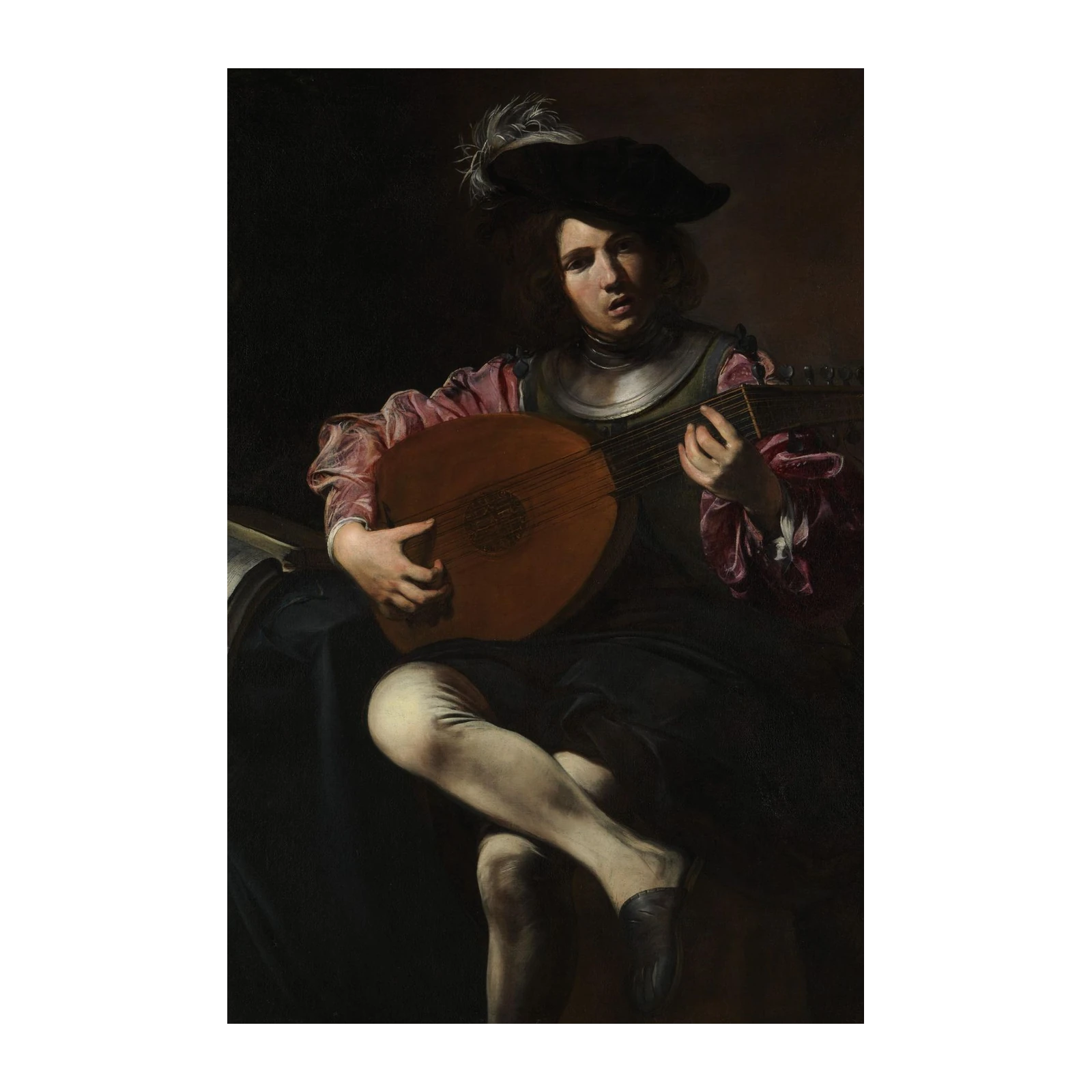 Baroque Lute Player Wall Art