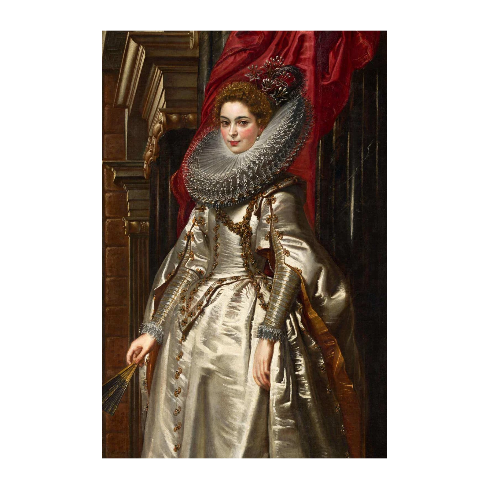 Elegant Lady Portrait Baroque Wall Art
