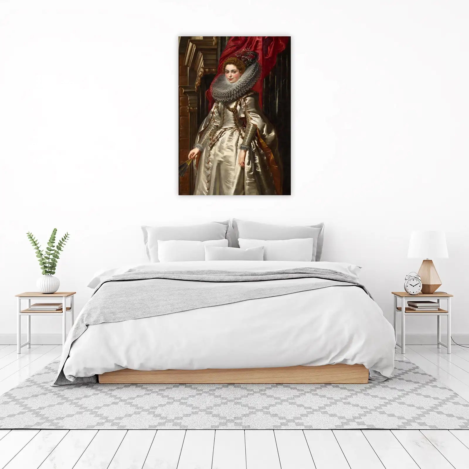 Elegant Lady Portrait Baroque Wall Art