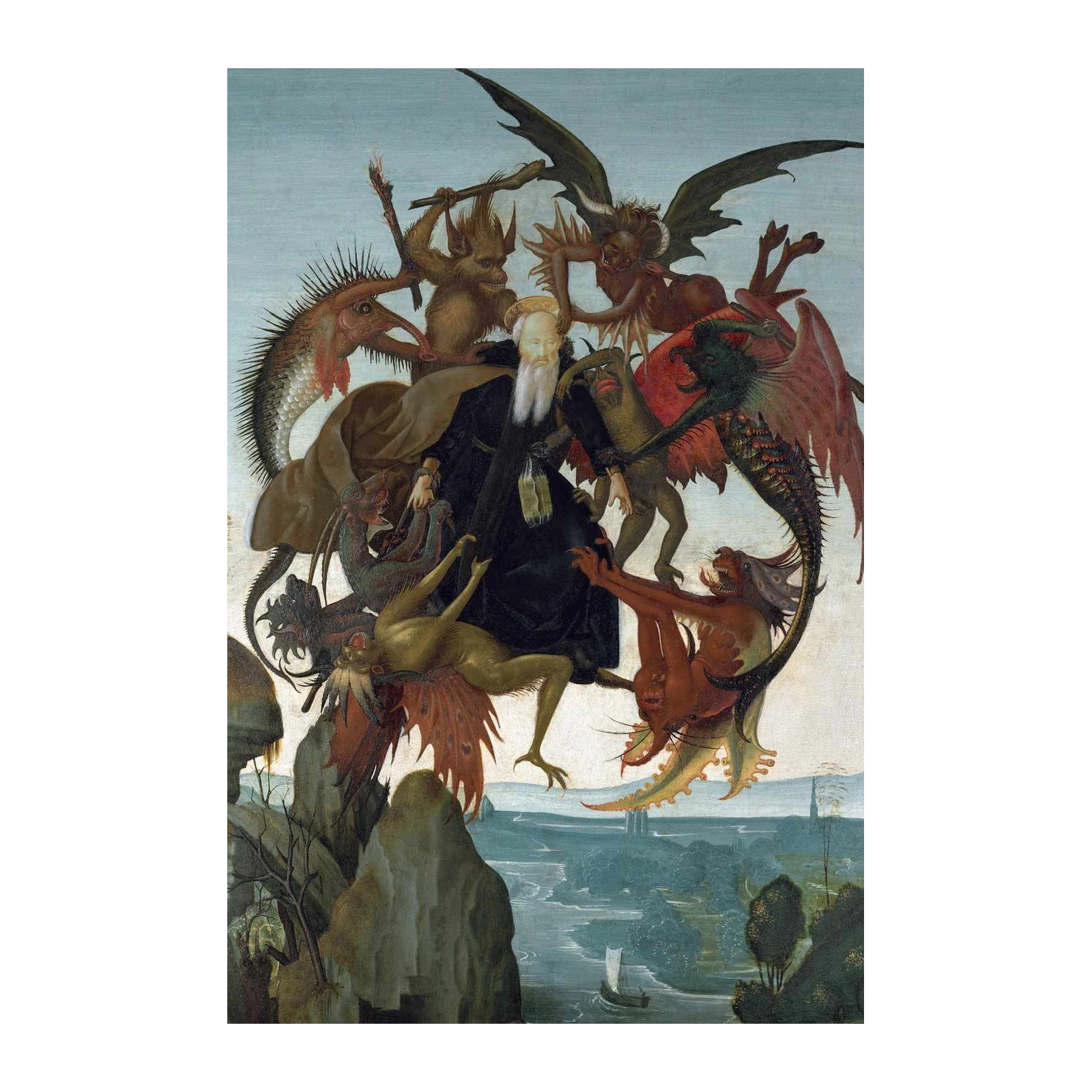 Saint's Triumph Over Demons Wall Art