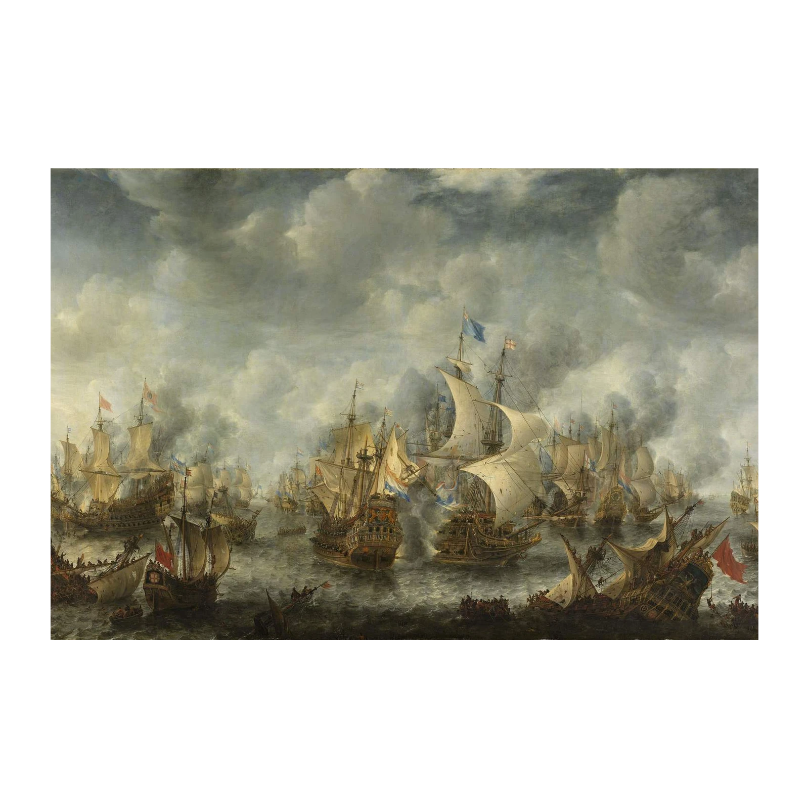 Naval Battle Scene Wall Art