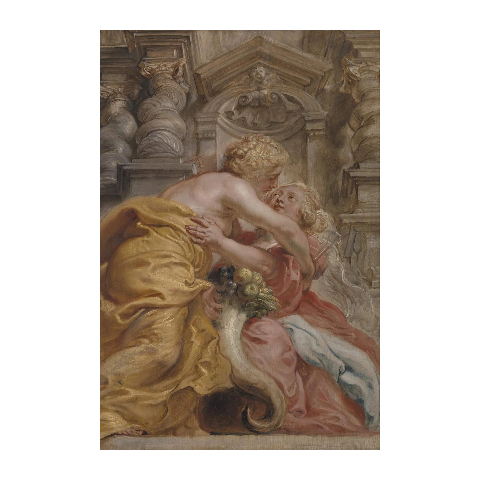 Romantic Embrace Classical Art Wall Art