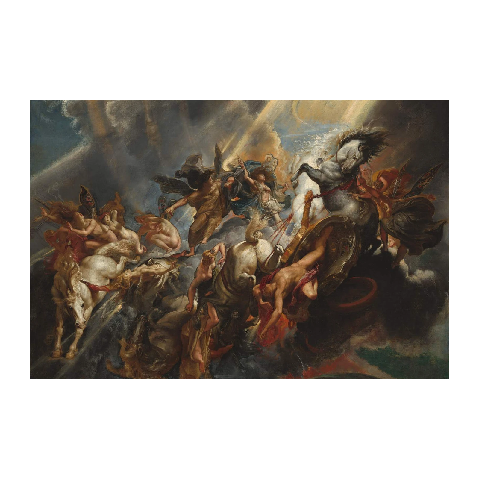 Mythological Triumph Sky Scene Wall Art