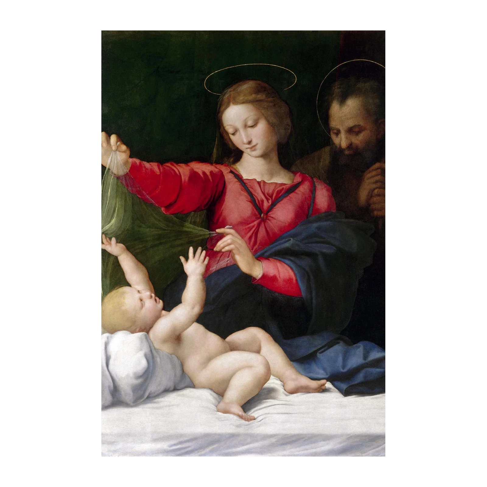 Madonna and Child with St. Joseph Wall Art