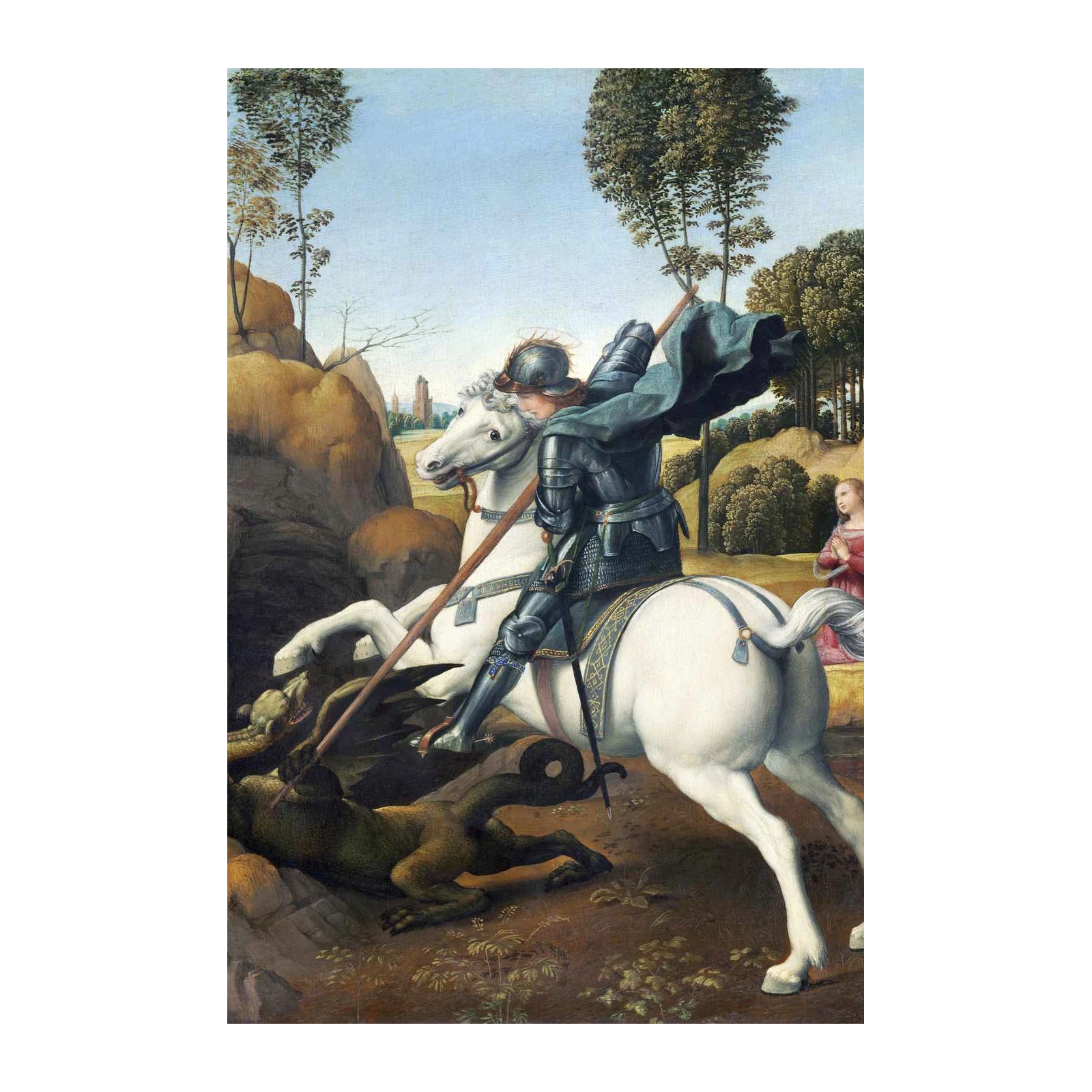 Saint George Slaying Dragon Wall Art