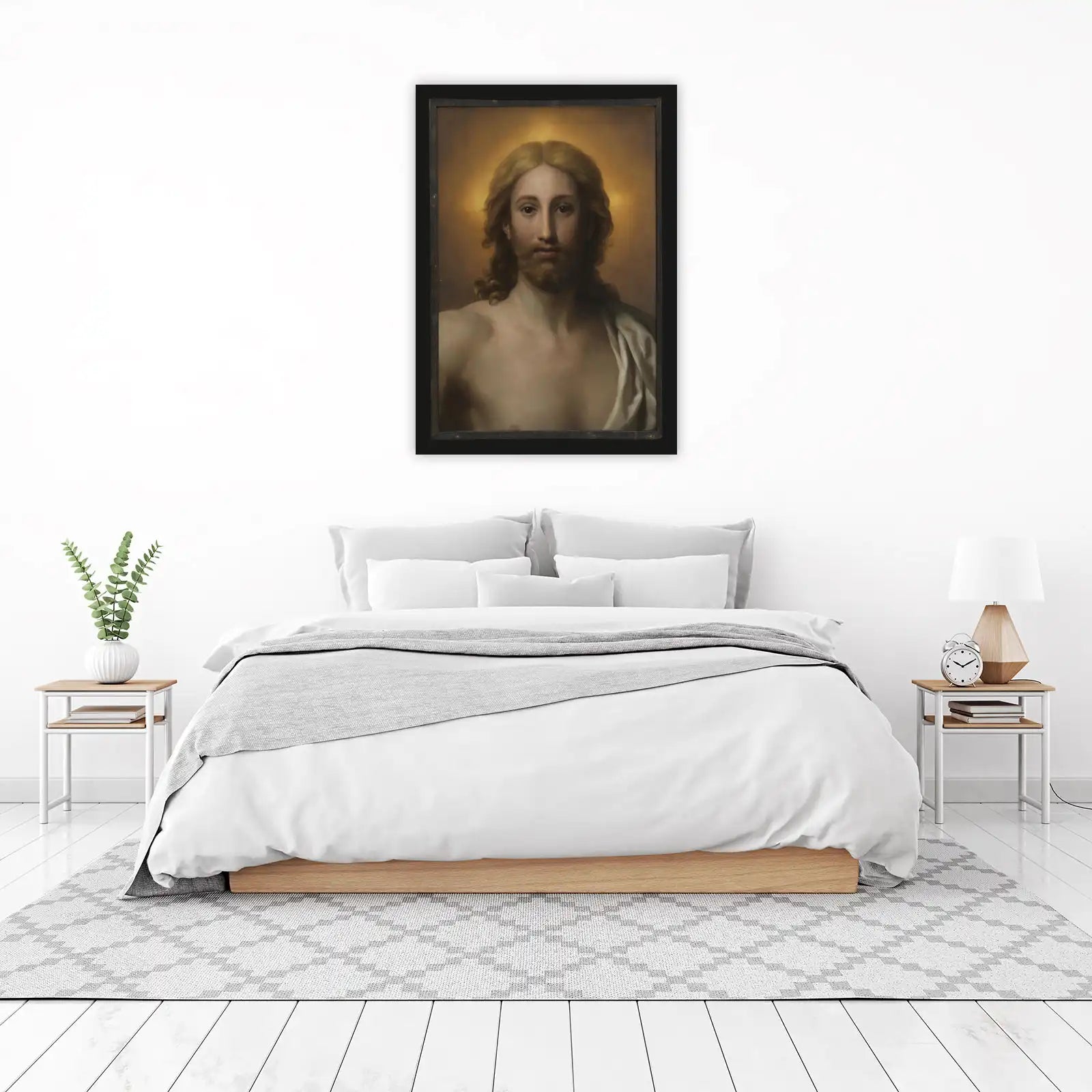 Serene Jesus Portrait Wall Art for Faith