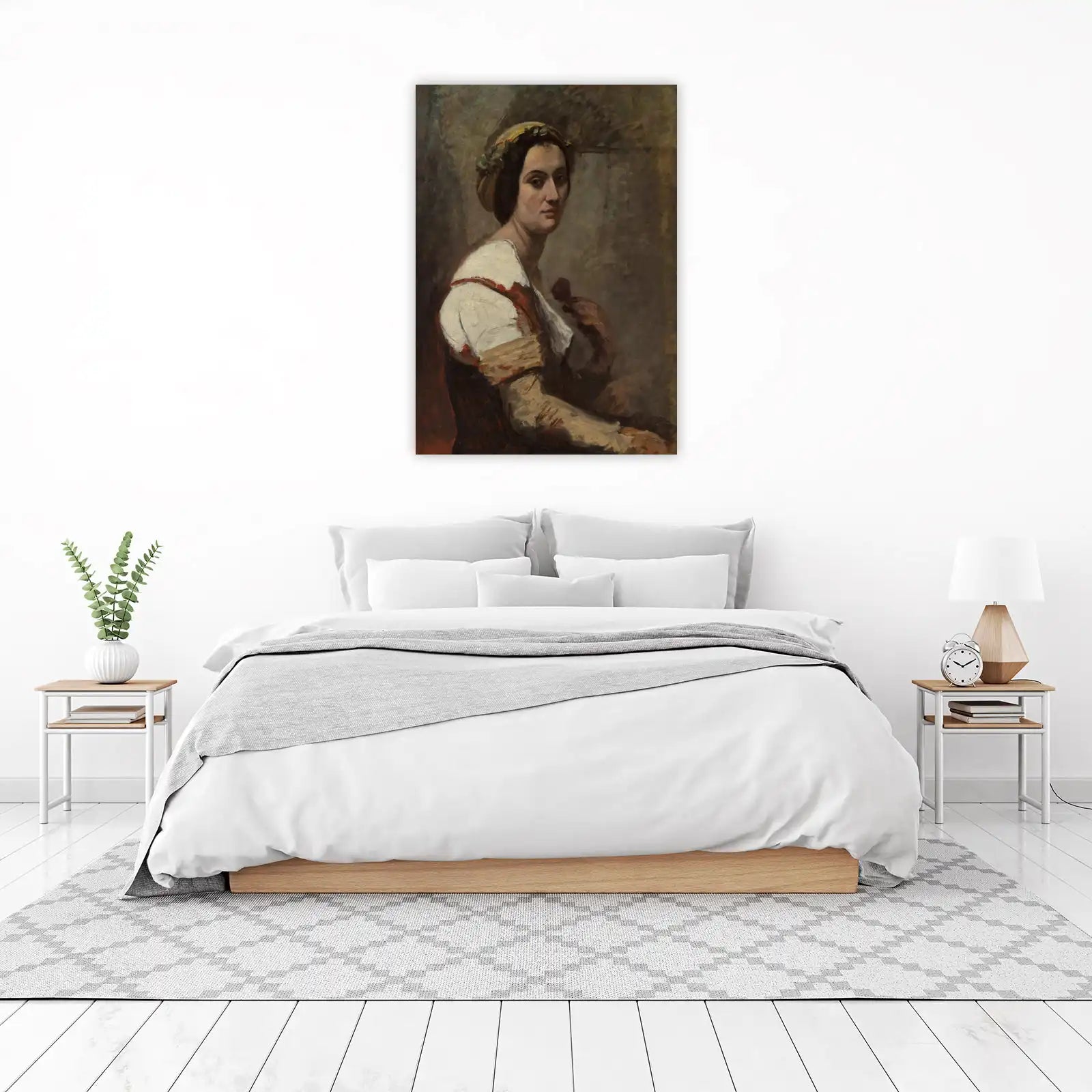Elegant Woman Portrait Impressionist Art Wall Art