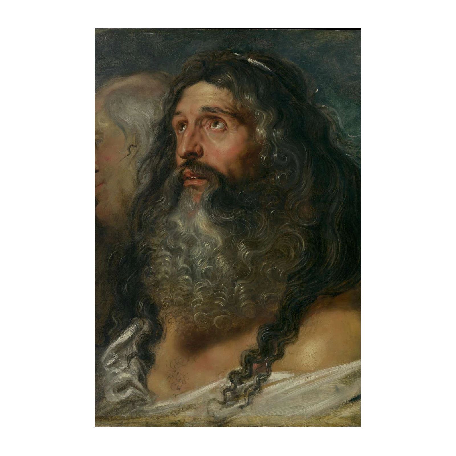 Dramatic Portrait of a Bearded Man Wall Art