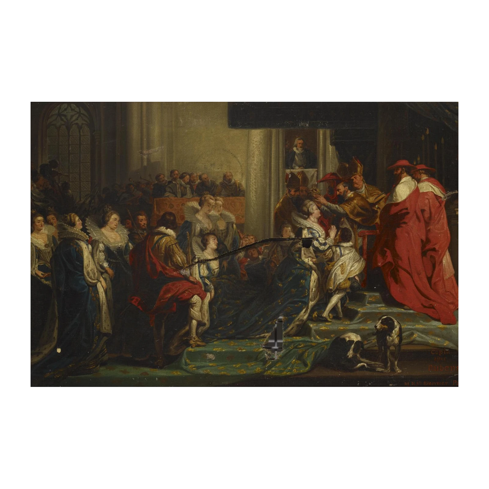 Royal Coronation Scene Oil Painting Wall Art
