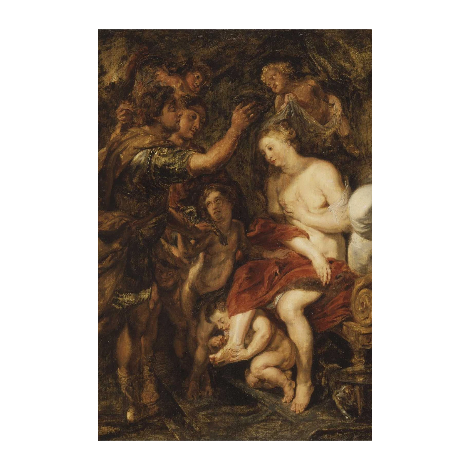 Elegant Judgment of Paris Baroque Wall Art