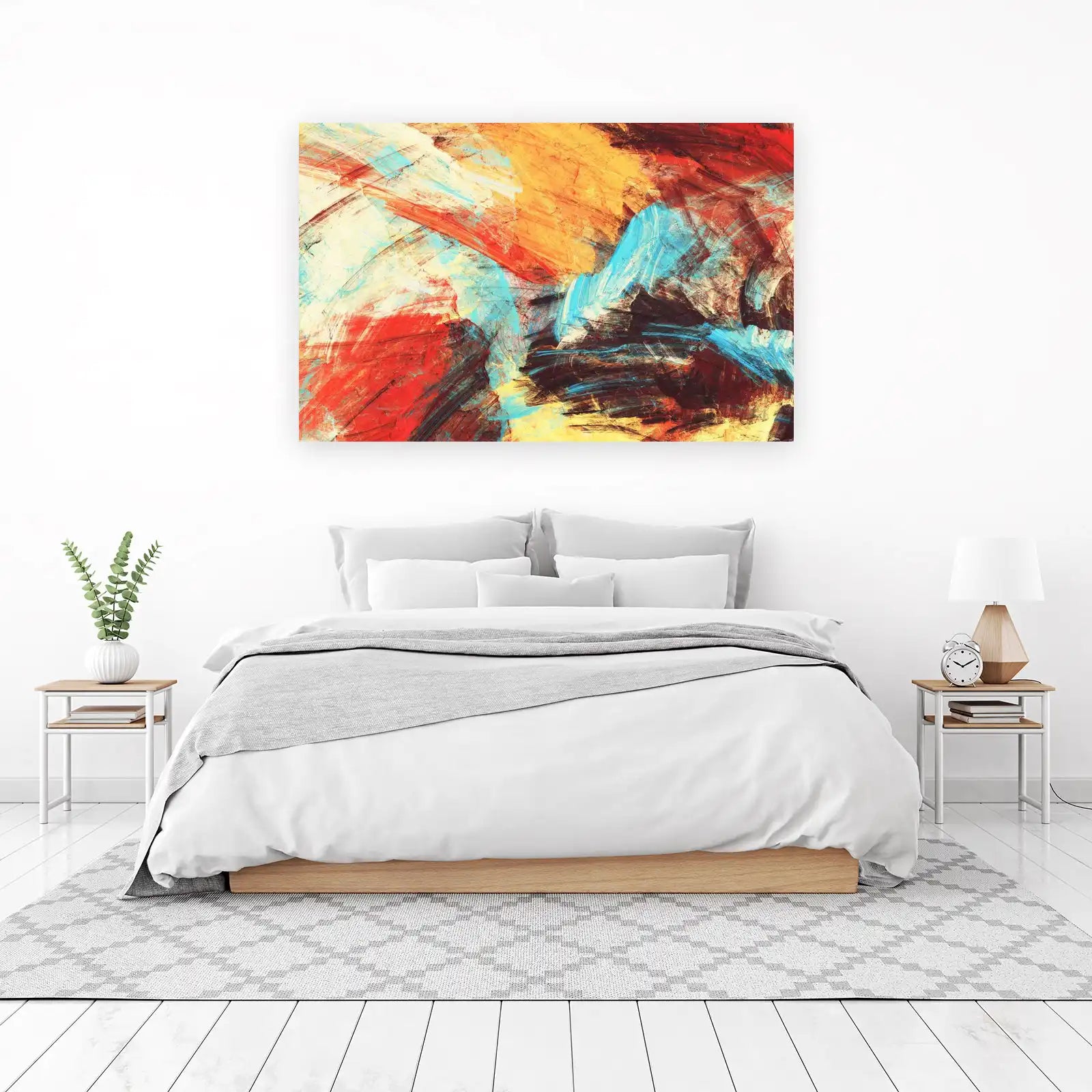 Vibrant Abstract Swirls Wall Art