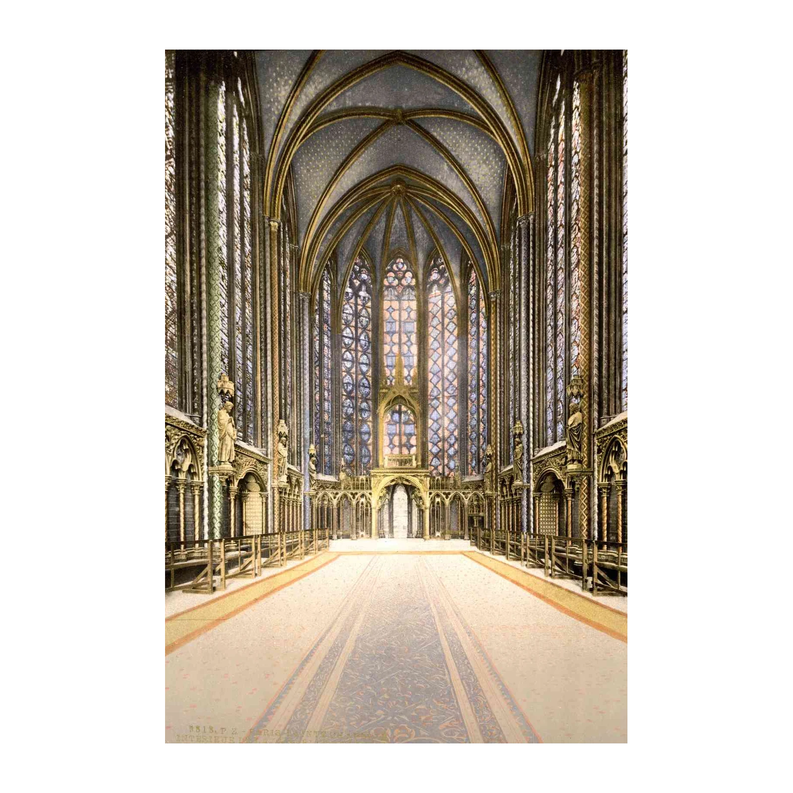 Gothic Cathedral Interior Vaulted Ceiling Wall Art