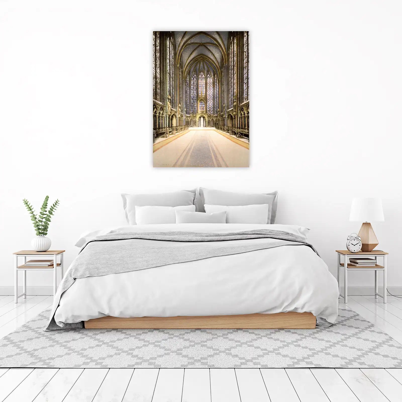 Gothic Cathedral Interior Vaulted Ceiling Wall Art