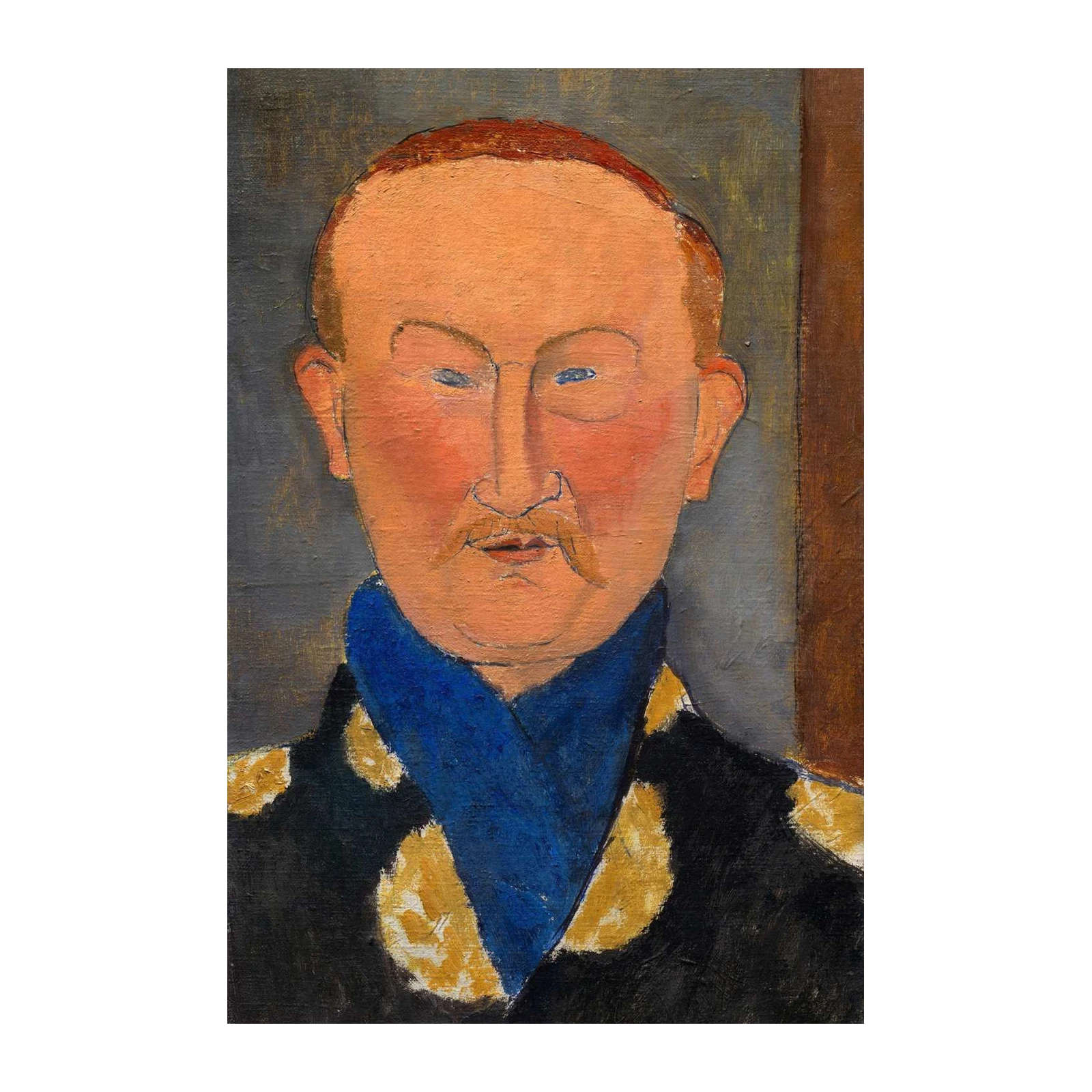 Modigliani Portrait Bold Colors Wall Art