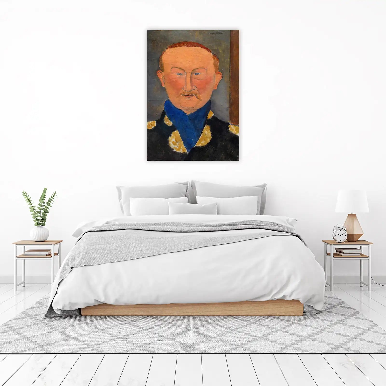 Modigliani Portrait Bold Colors Wall Art