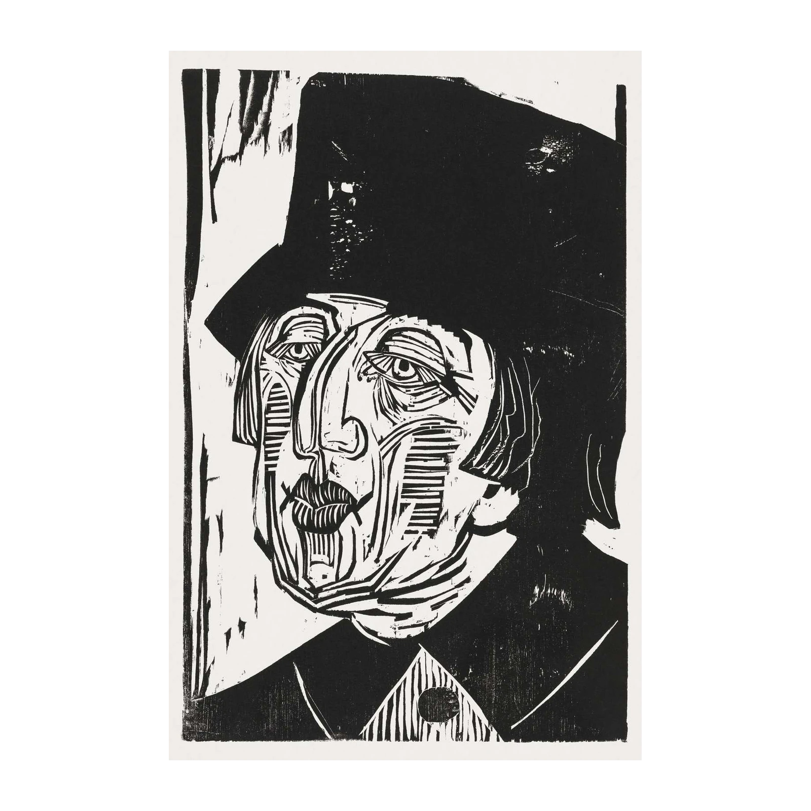 Bold Portrait Top Hat Modern Art Wall Art