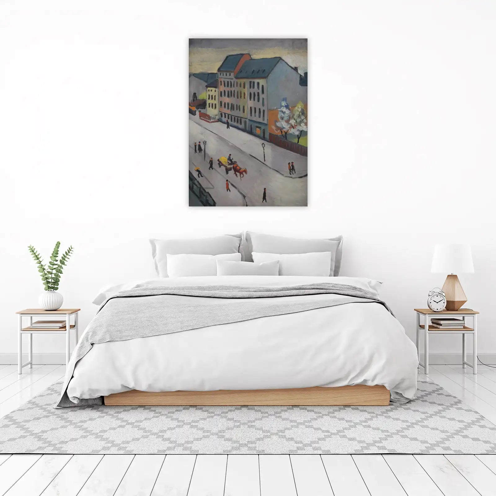 Urban Street Scene Horse Drawn Carriage Wall Art