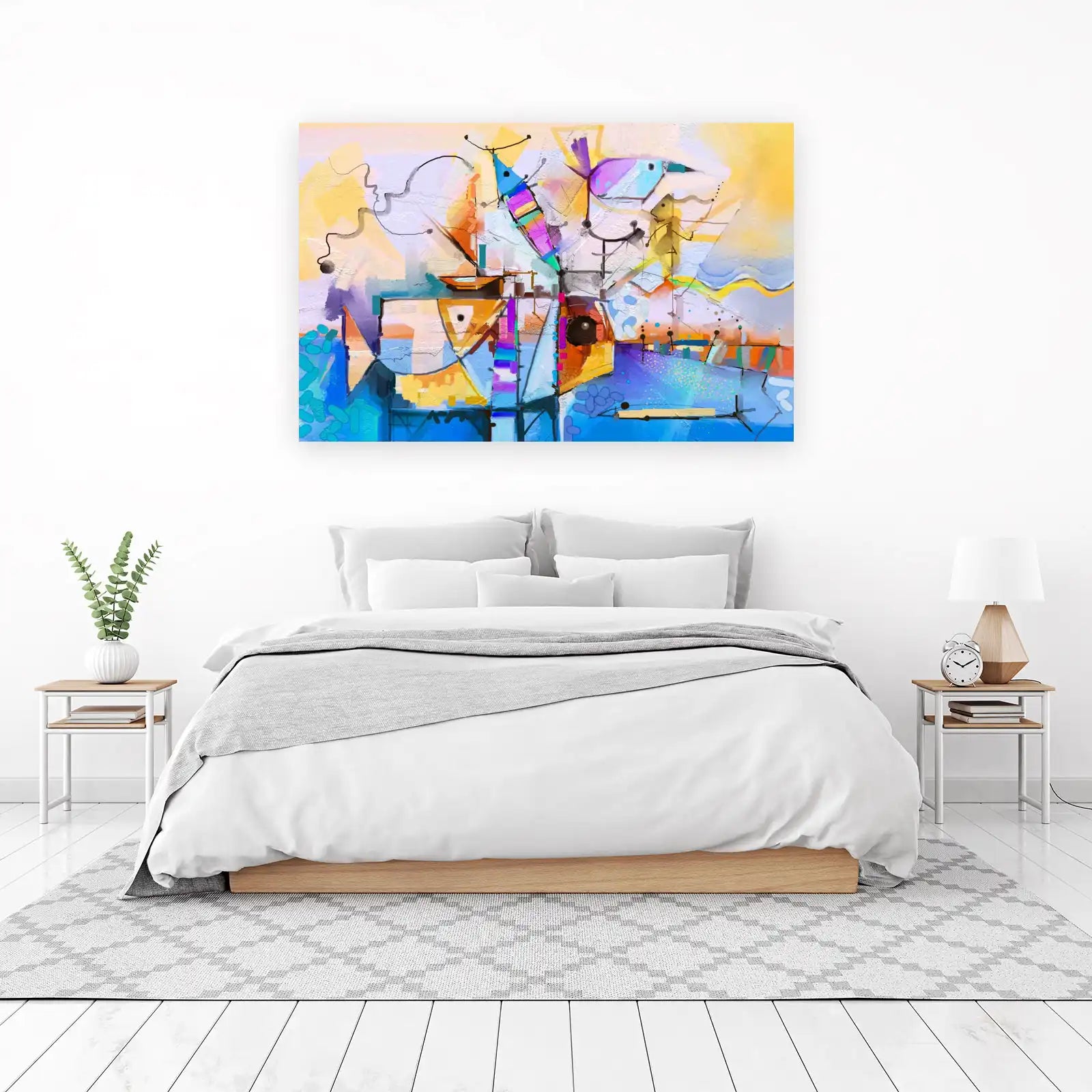 Abstract Whimsical Animals Wall Art