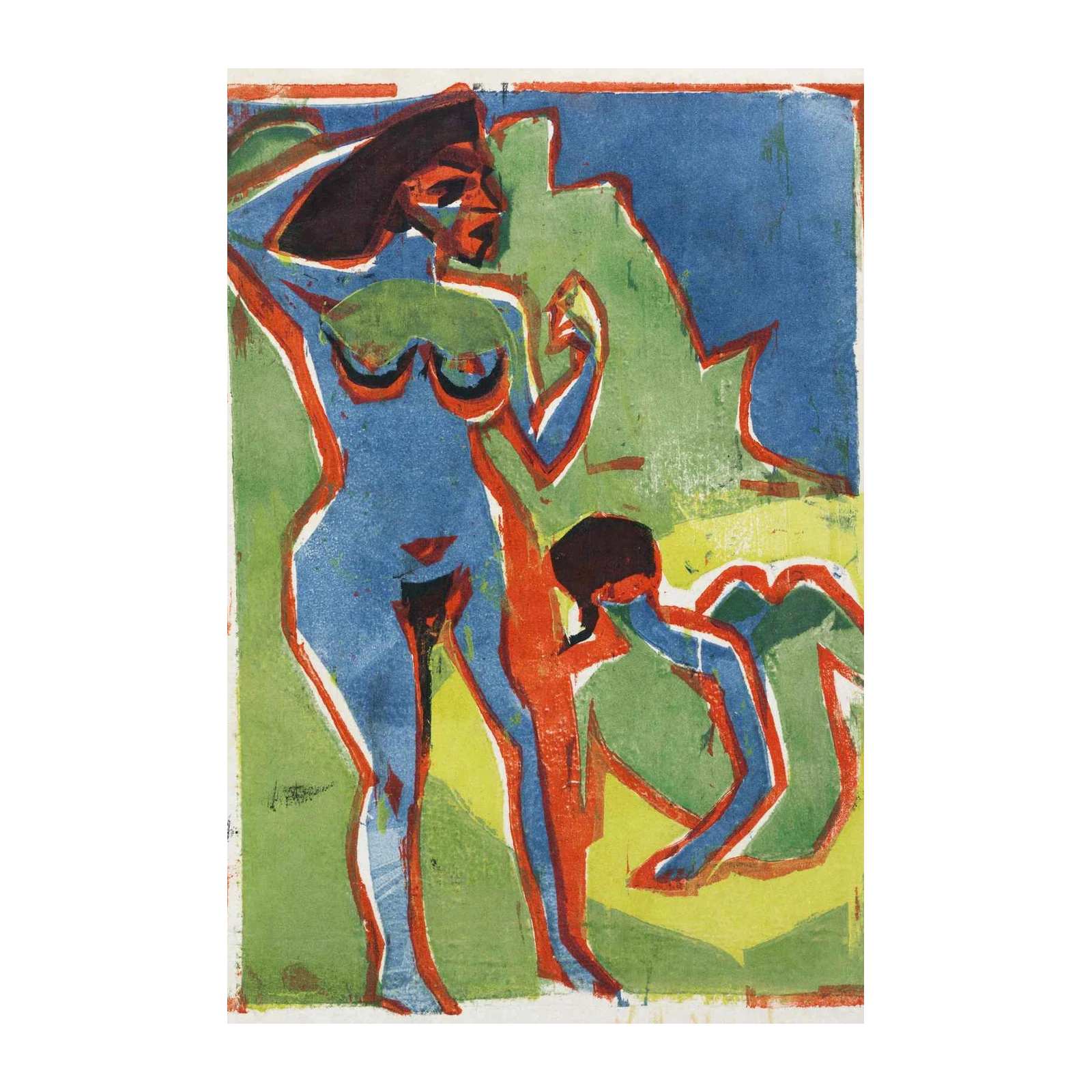 Vibrant Figures Expressionist Art Wall Art