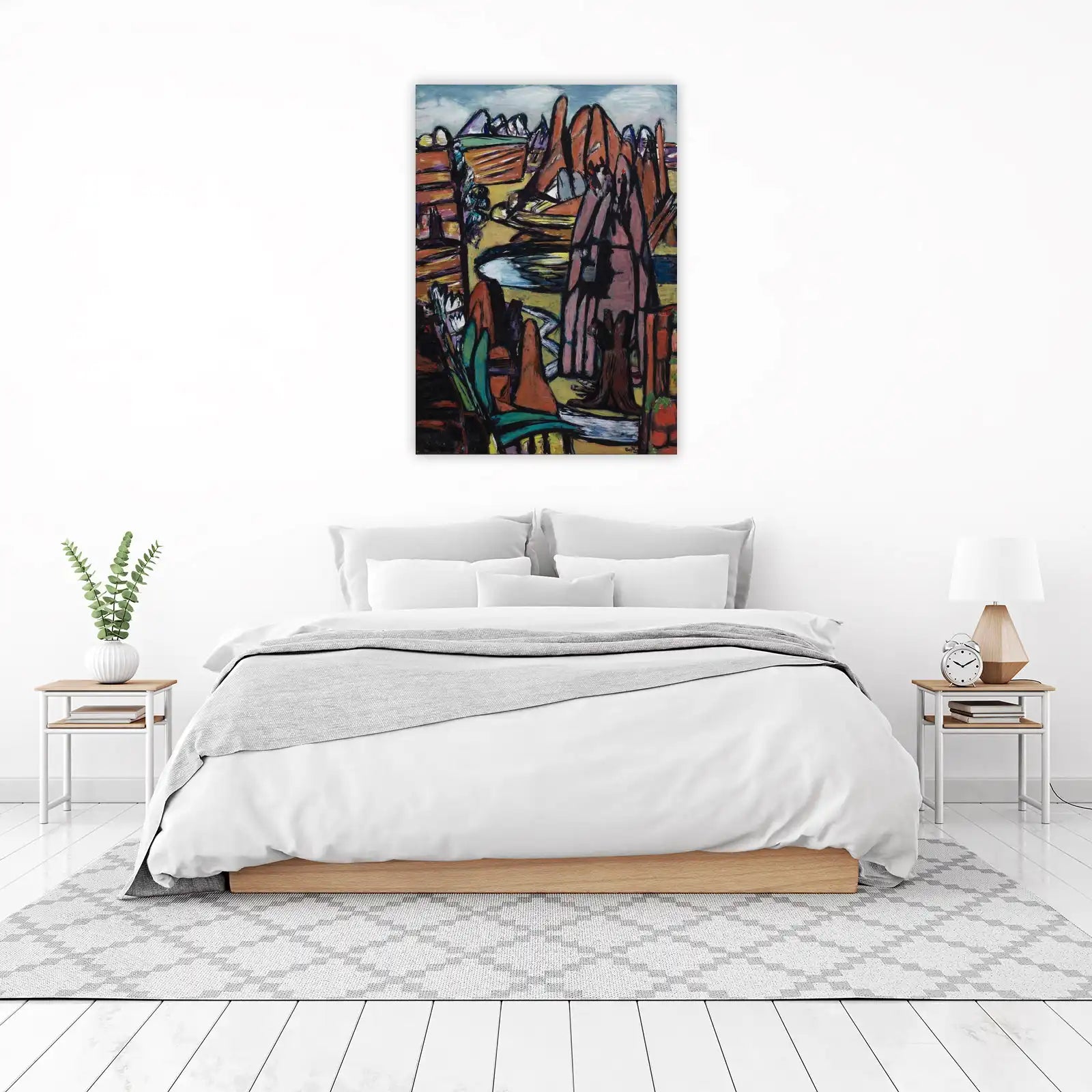 Vibrant Abstract Landscape Wall Art