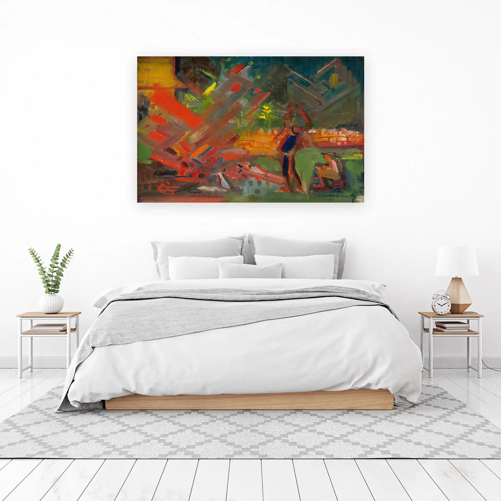 Vibrant Expressive Figures Outdoor Wall Art