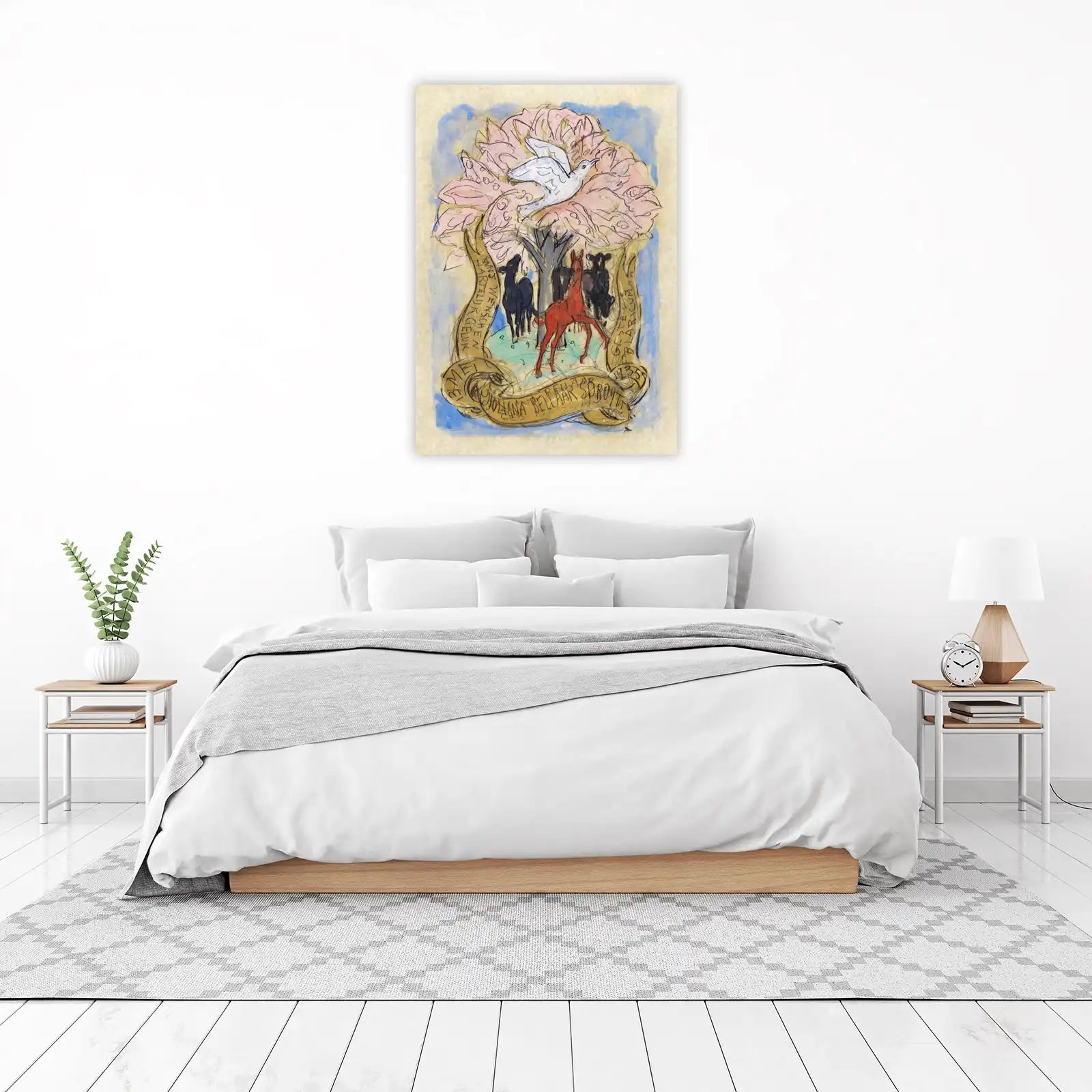 Whimsical Farm Animals & Dove Wall Art
