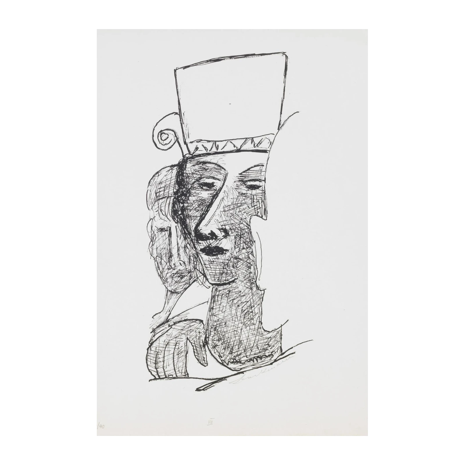 Abstract Figurative Ink Art Wall Art