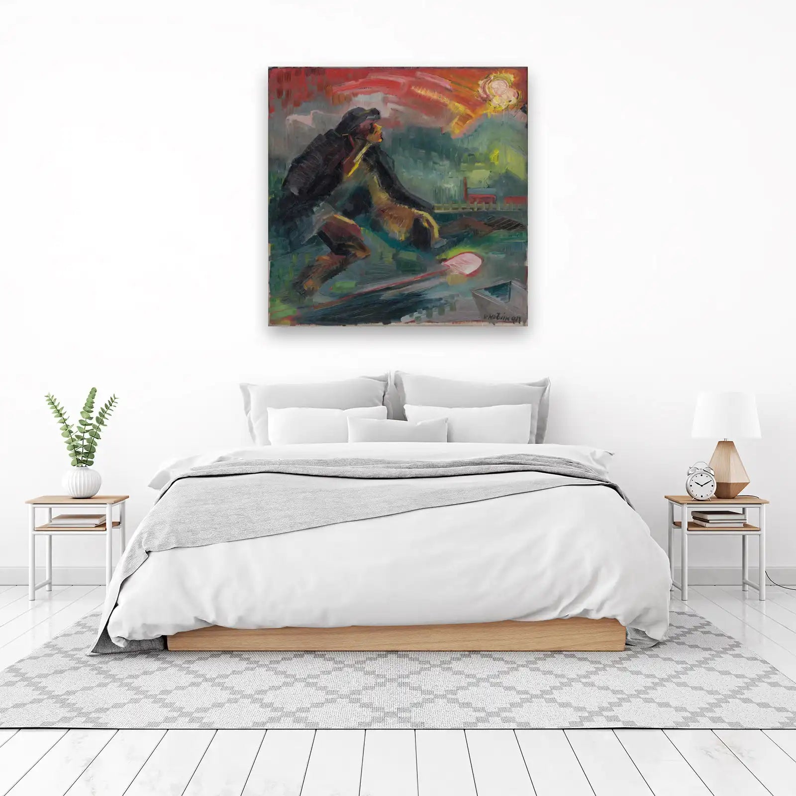 Vibrant Industrial Sunset Wall Art
