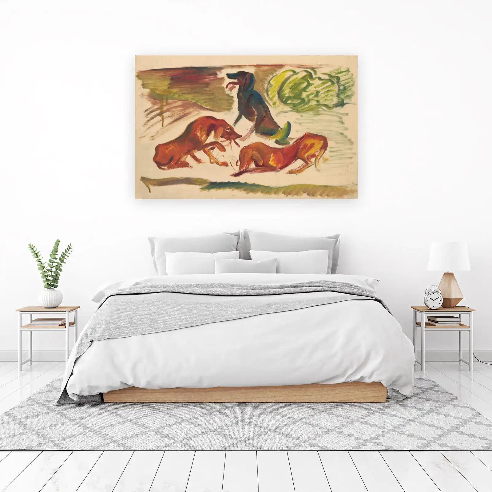 Expressive Dog Trio Wall Art Wall Art