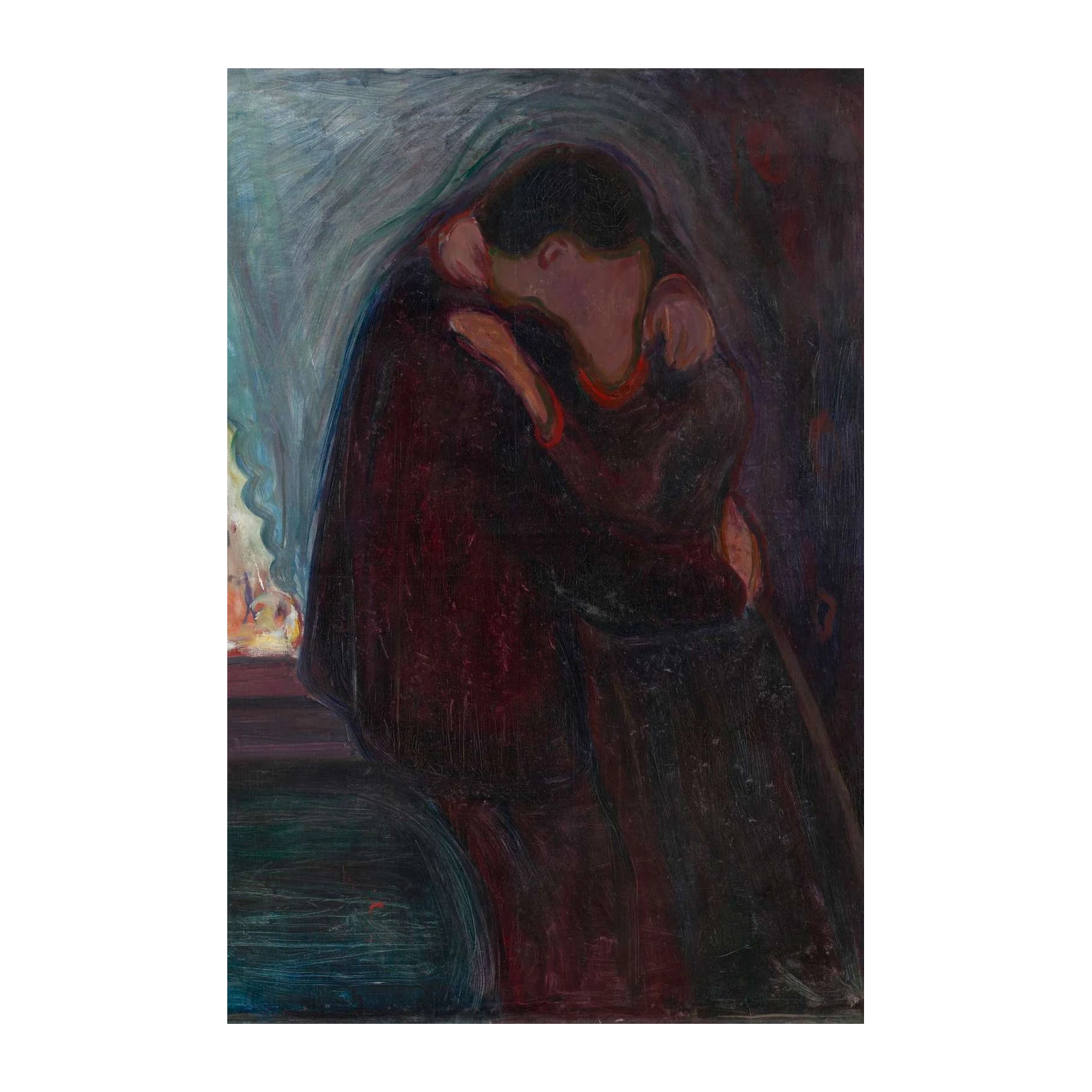 Intense Embrace Modern Art Wall Art