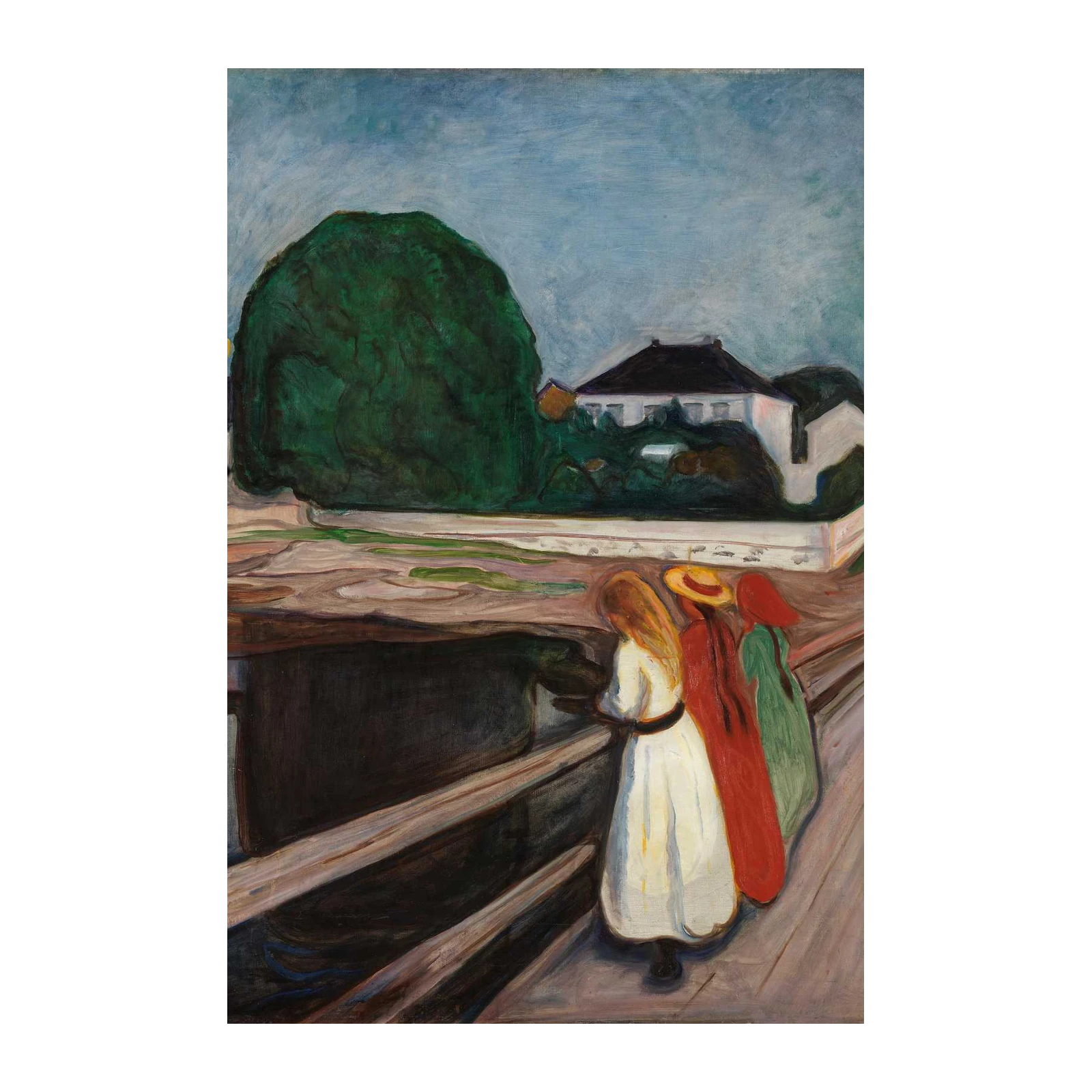 Girls on the Bridge by Munch Wall Art