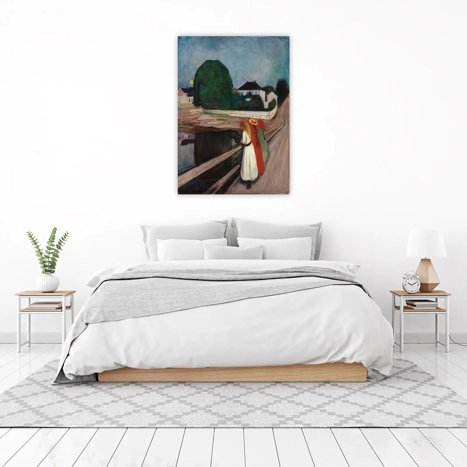 Girls on the Bridge by Munch Wall Art