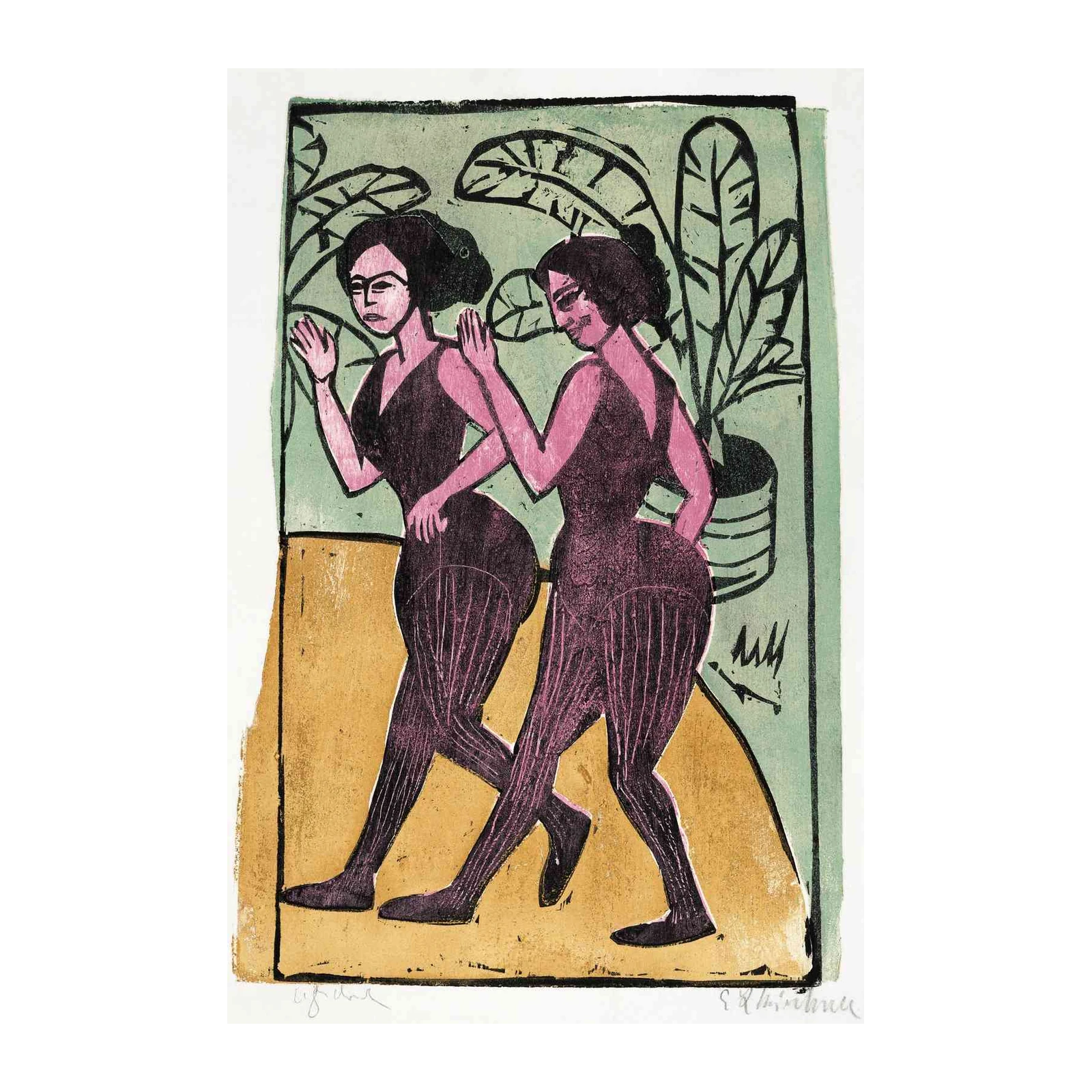 Expressive Figures Dancing Wall Art