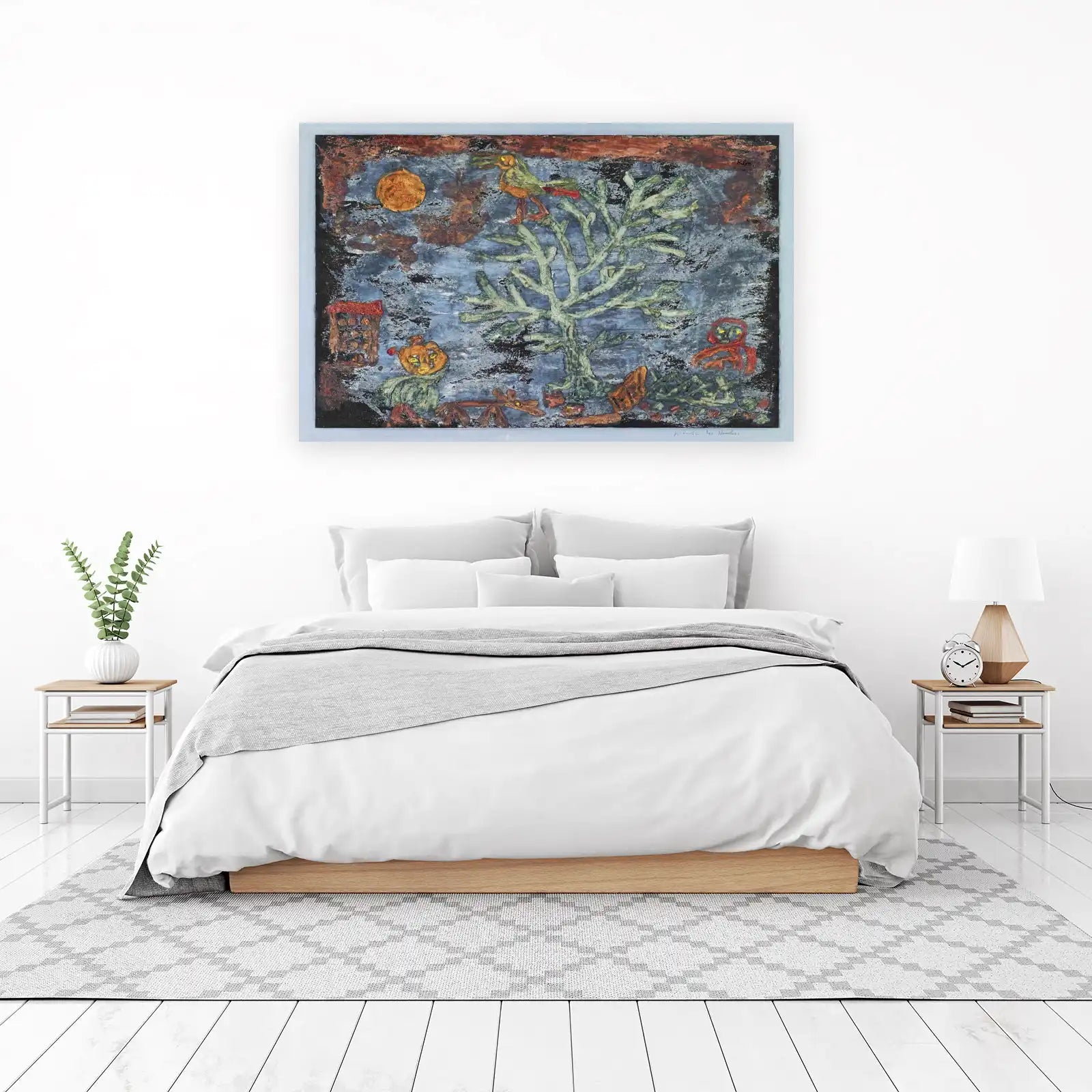Whimsical Bird & Tree Art Wall Art