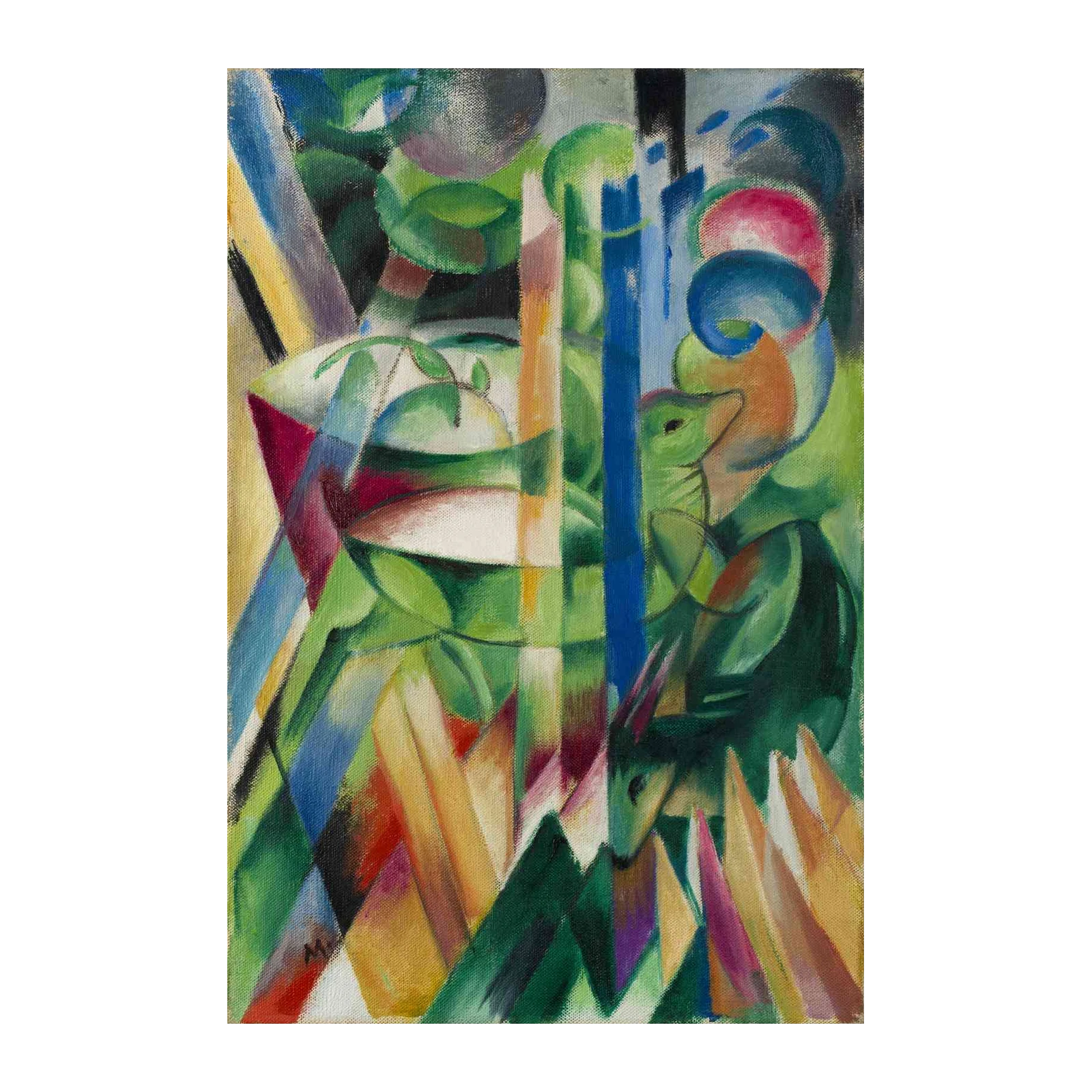 Vibrant Forest Animal Expressionist Wall Art